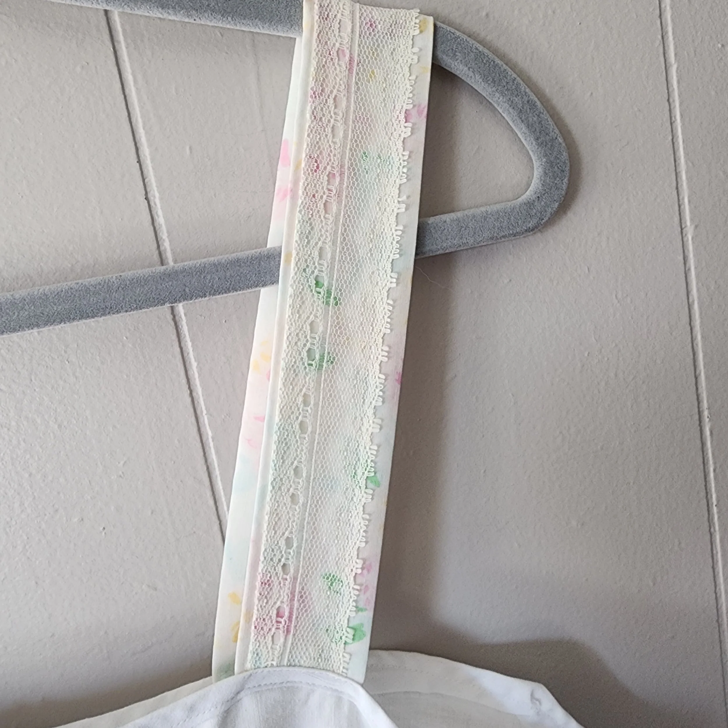 Handmade Vintage Textile Dress Easter Spring 1970s Pillowcase & 1980s Crochet XL - Hello Gorgeous Threads