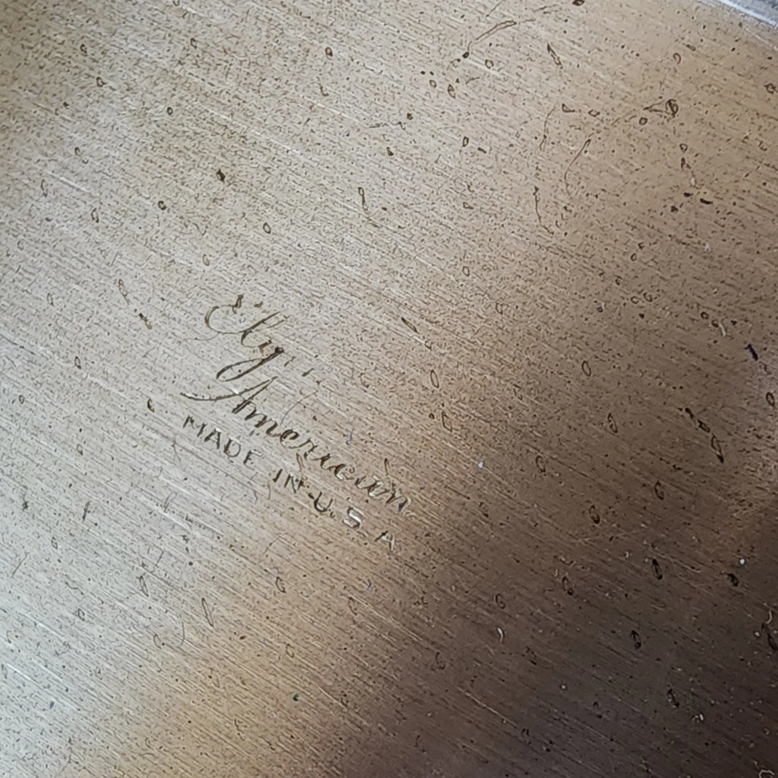 Vintage 1940s Elgin American Brass Compact Mirror Powder Case With Puff & Card - Hello Gorgeous Threads