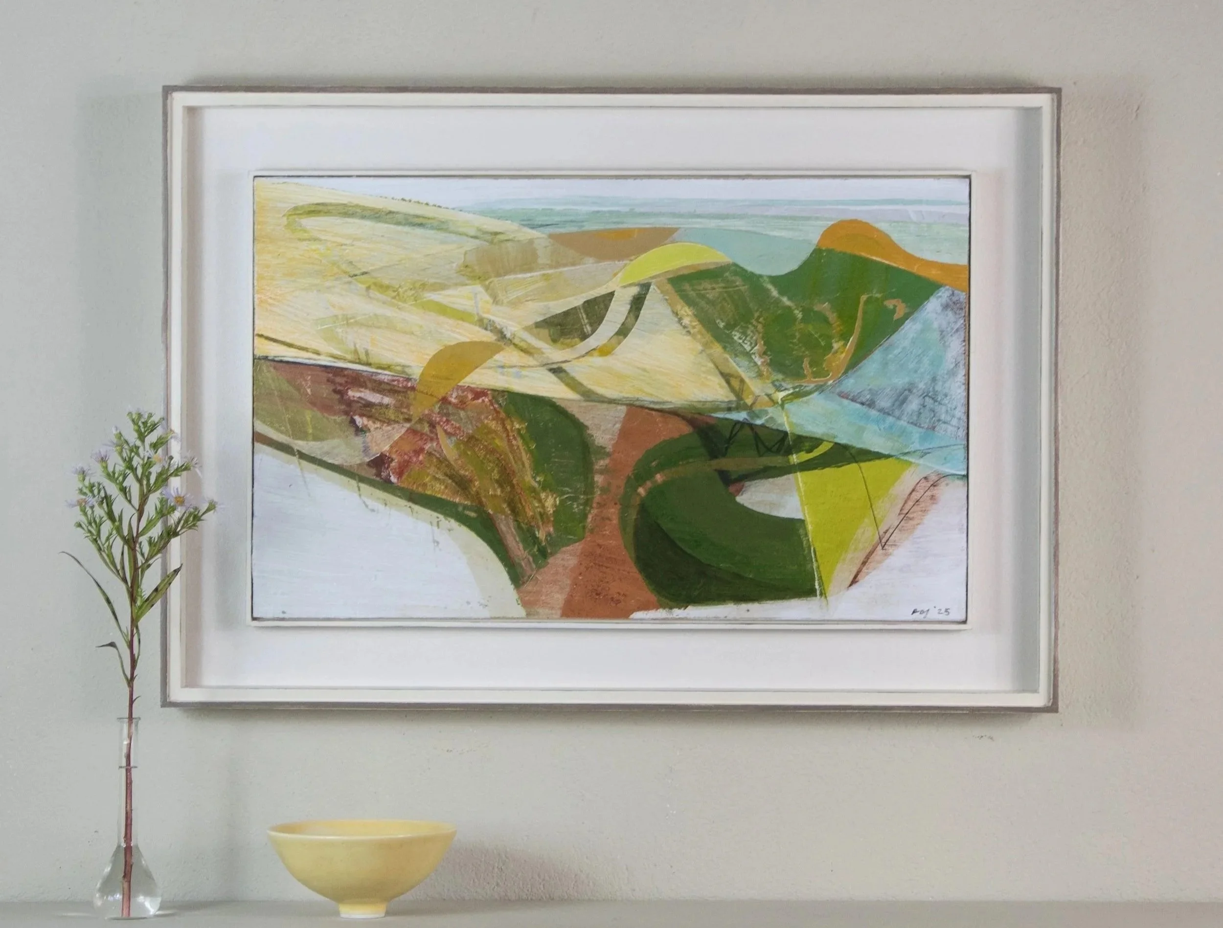 West of Tyneham. Acrylic on Board 32cm x 52cm