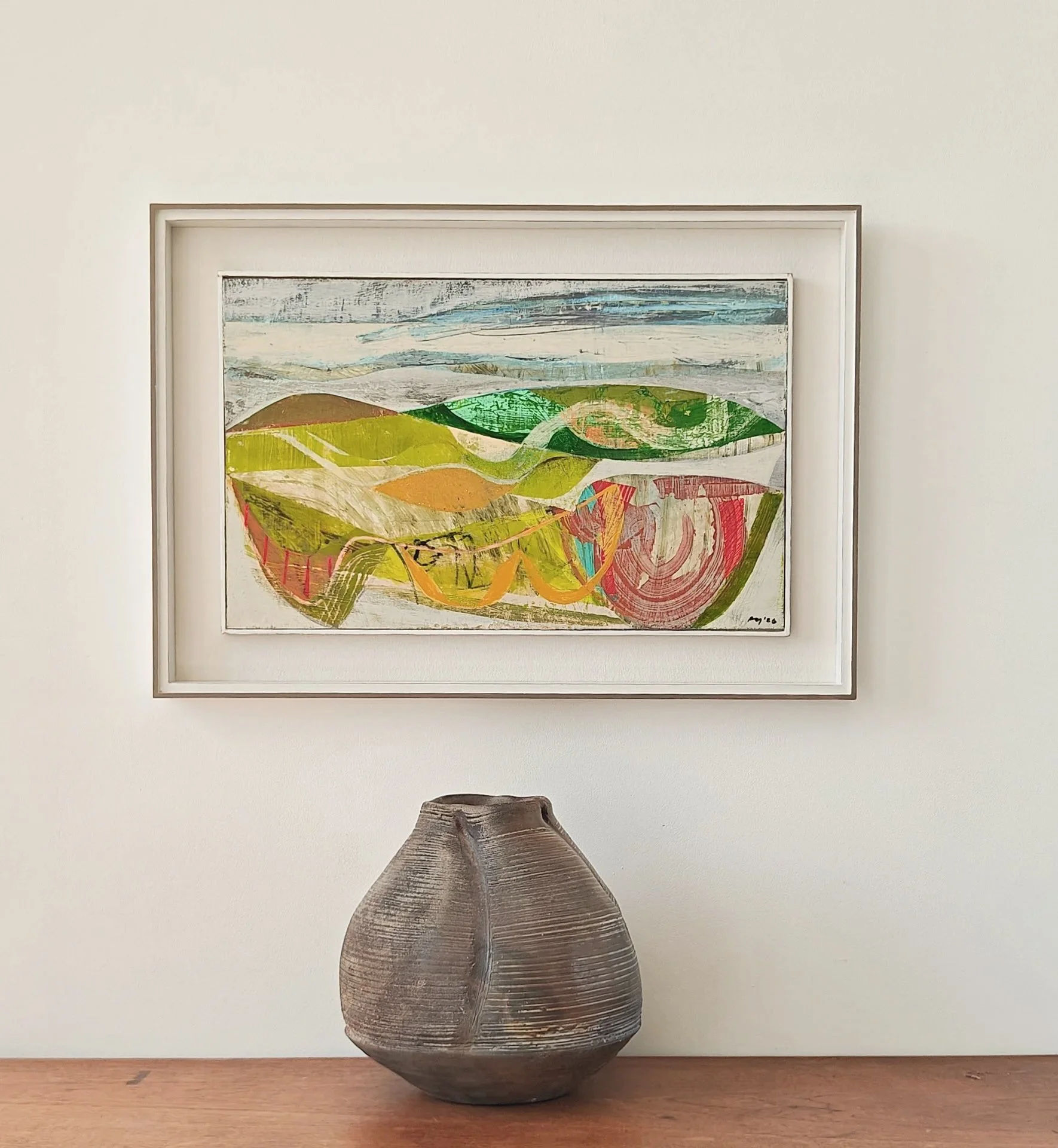 Barrow Landscape. Acrylic on Canvas laid to Panel. 32cm x 52cm