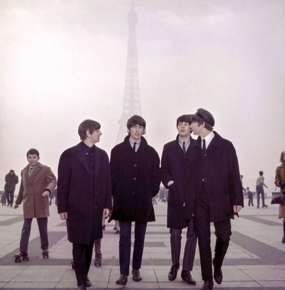   The Beatles at the Eiffel Tower January 1964  