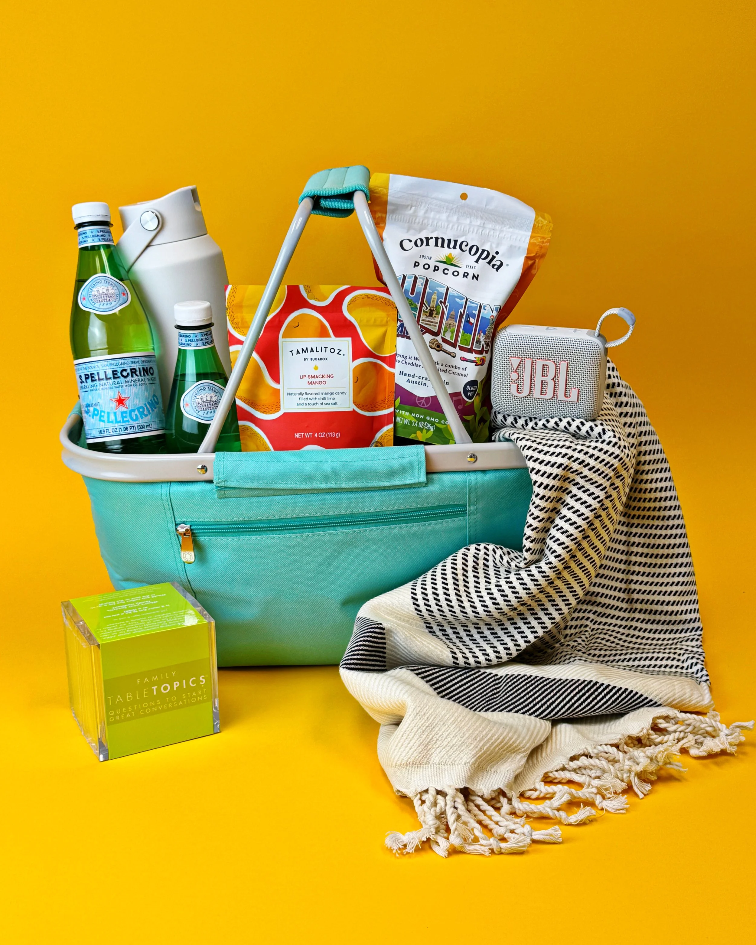 Good Company Gift, featuring picnic essentials and snacks in a fun, collapsable cooler