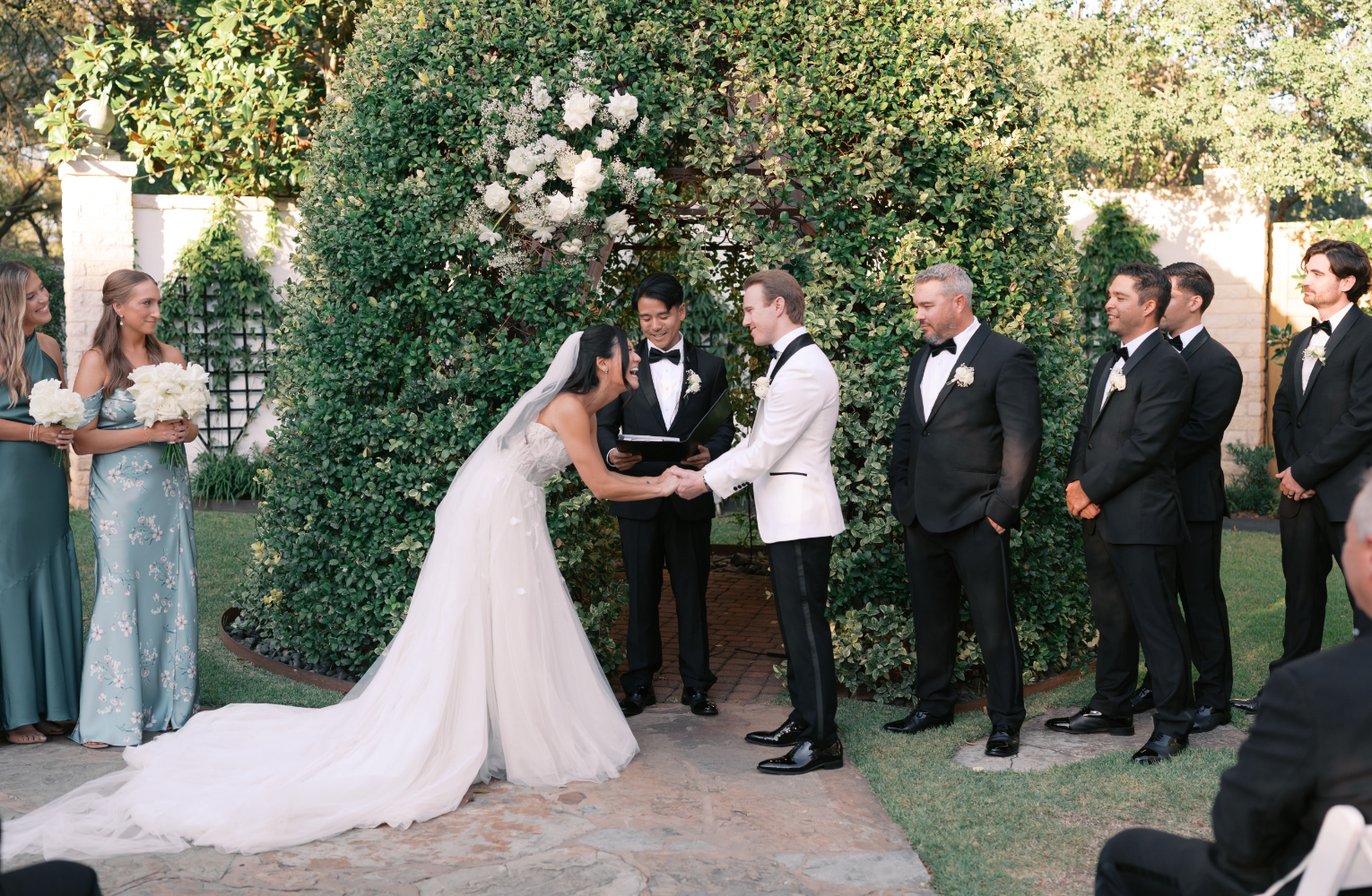 Sal and Broc exchange vows at The Hummingbird House in Austin Texas