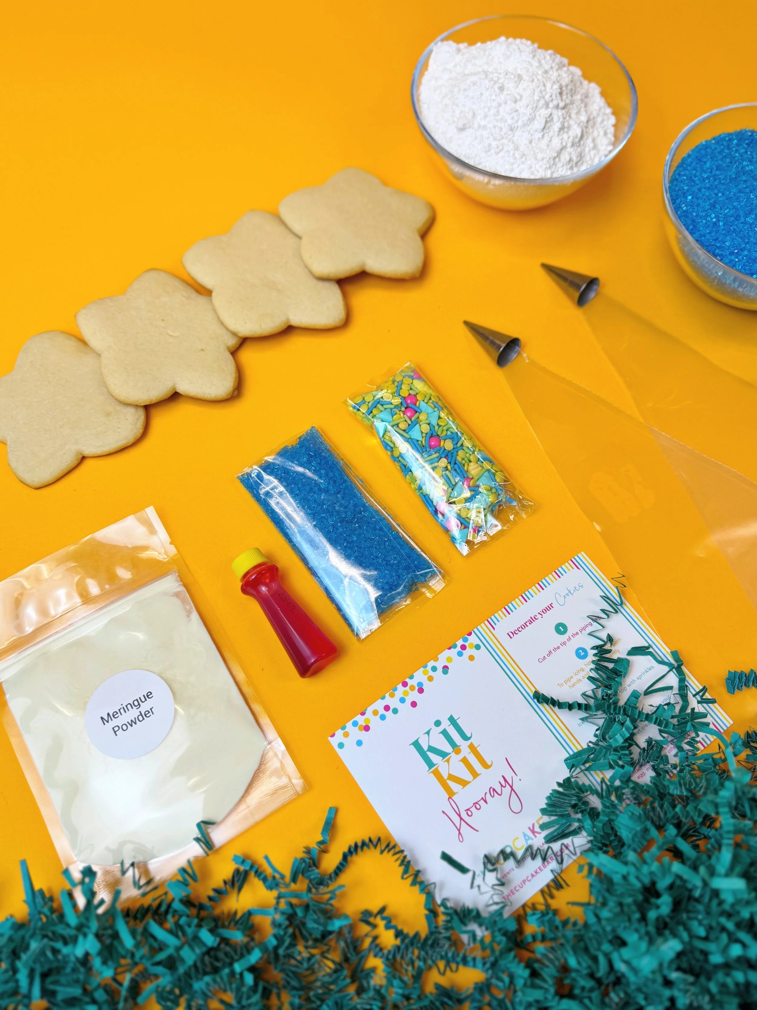 Our cookie decorating kit provides the ingredients and video instruction to create beautiful and delicious cookies