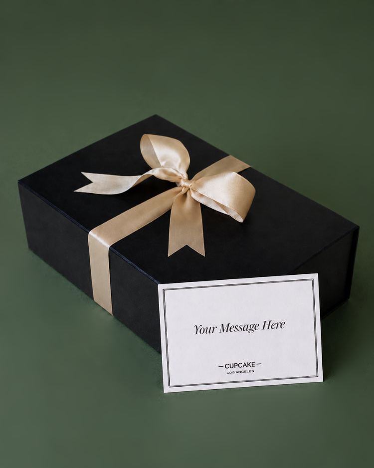 Hygge Holiday gift with custom notecard and satin ribbon