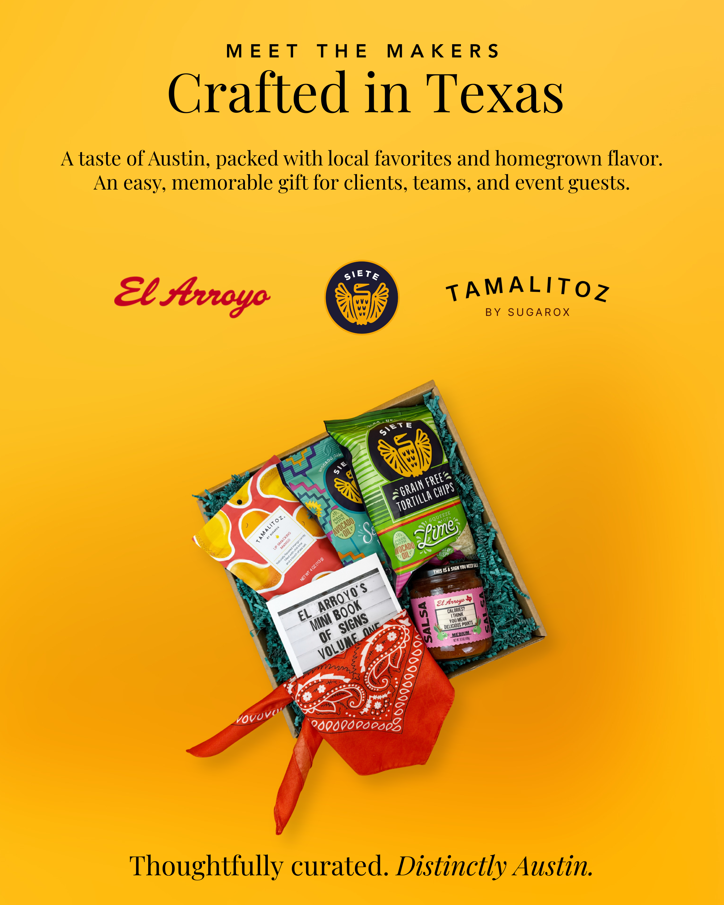 A closer look at some of the small, local, and homegrown companies featured in The Daytrip, including El Arroyo, Siete Foods, and Tamalitoz by Sugarox.