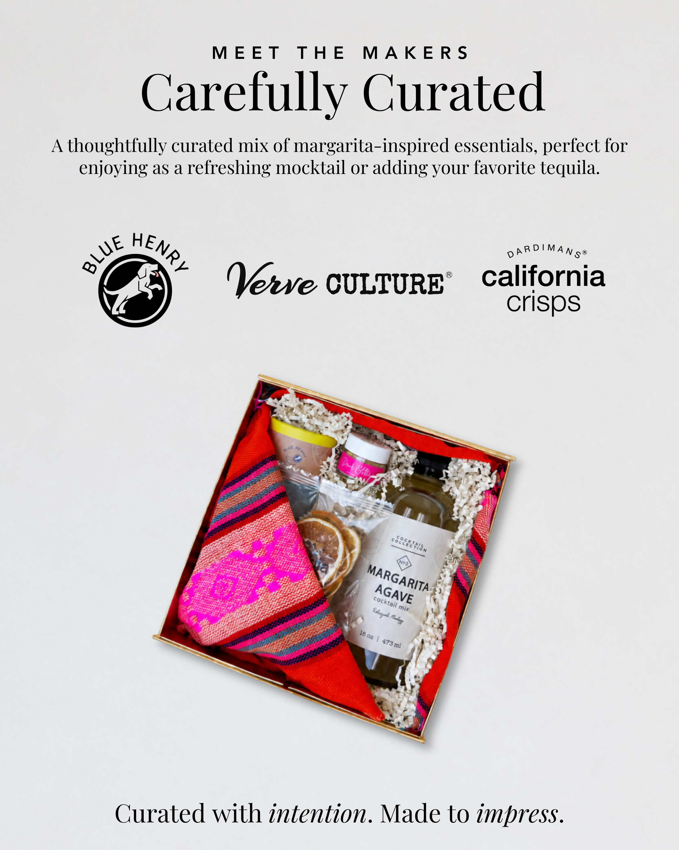 Small and local businesses featured in The Agave Edit, including Blue Henry, Verve Culture, and Dardiman's California Crisps