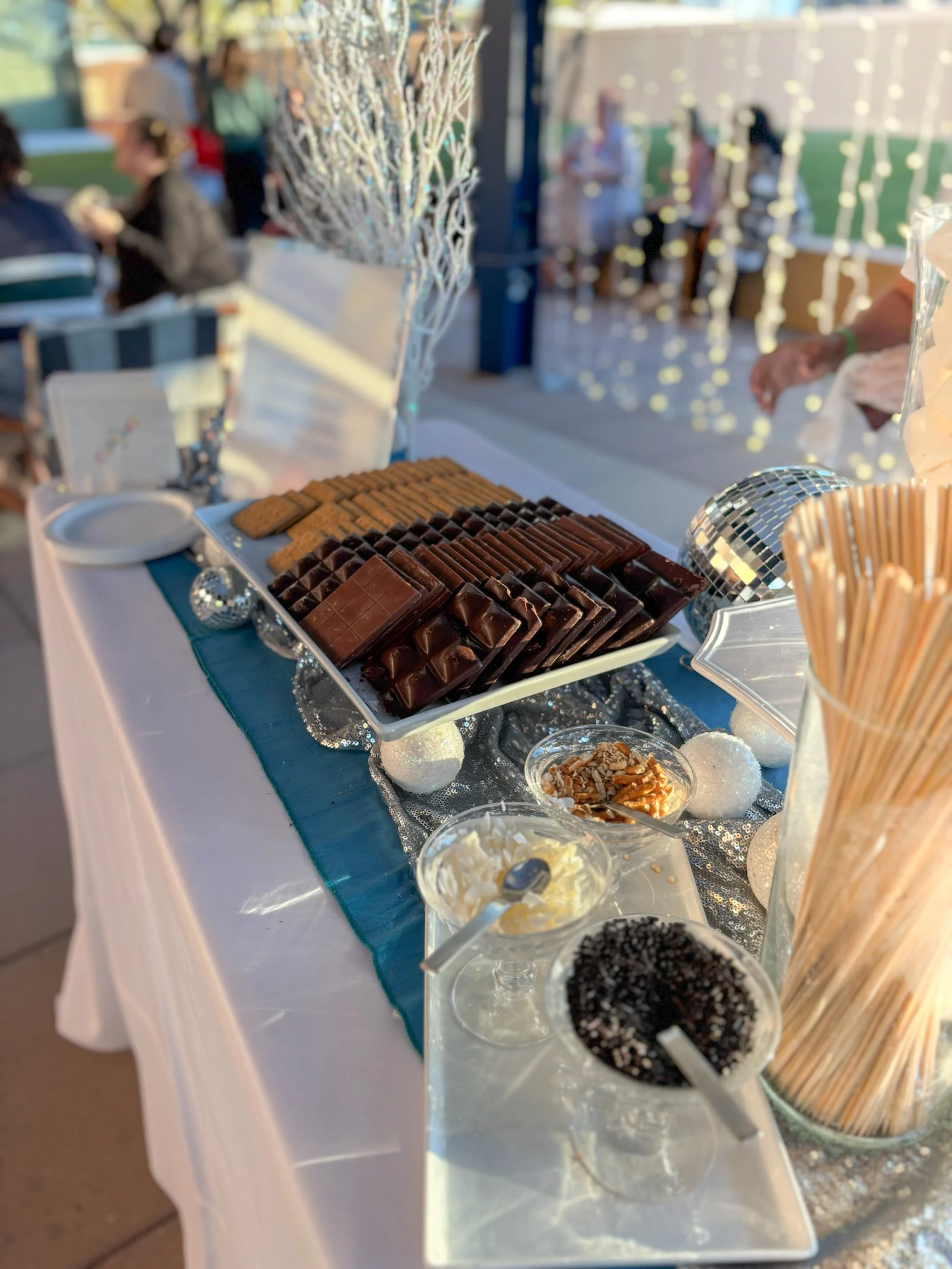 Winter Wonderland interactive S'mores Bar in Austin, Texas