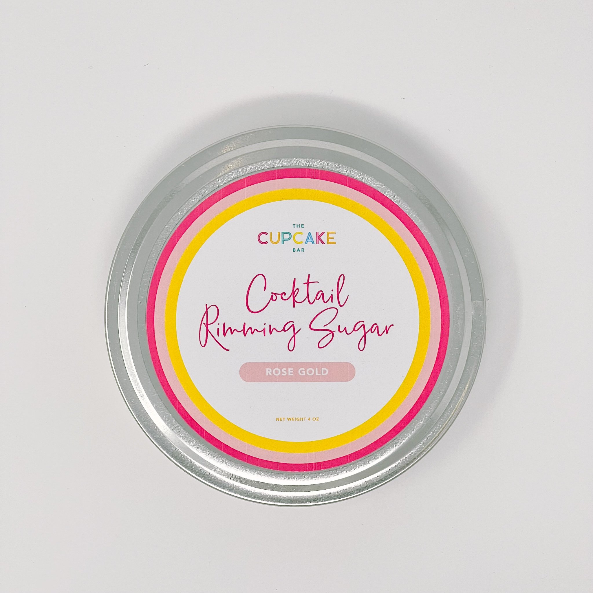 Rose Gold Cocktail Rimming Sugar 4 oz container