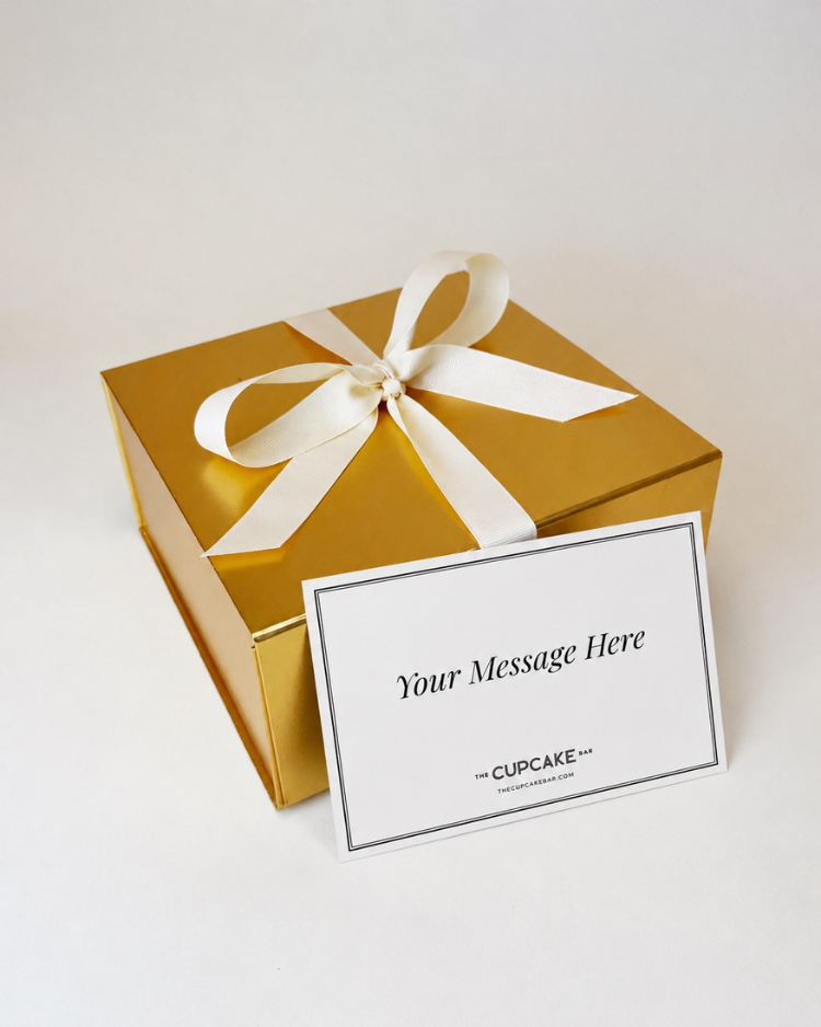 Sleek and presentable gift box packaging for Spa Bliss, featuring a luxurious magnetic closure gift box and satin ribbon, along with a  handwritten notecard