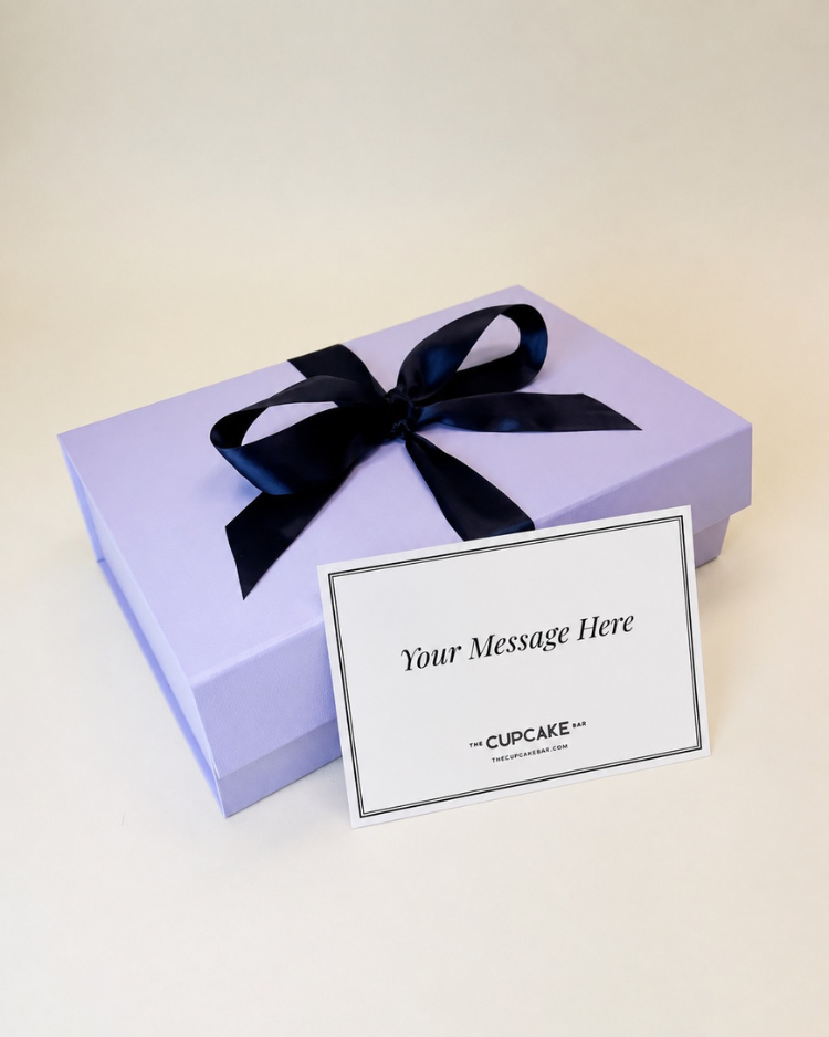 Relax and Unwind gift packaging, including a luxe magnetic-closure gift box, satin ribbon, and handwritten notecard.