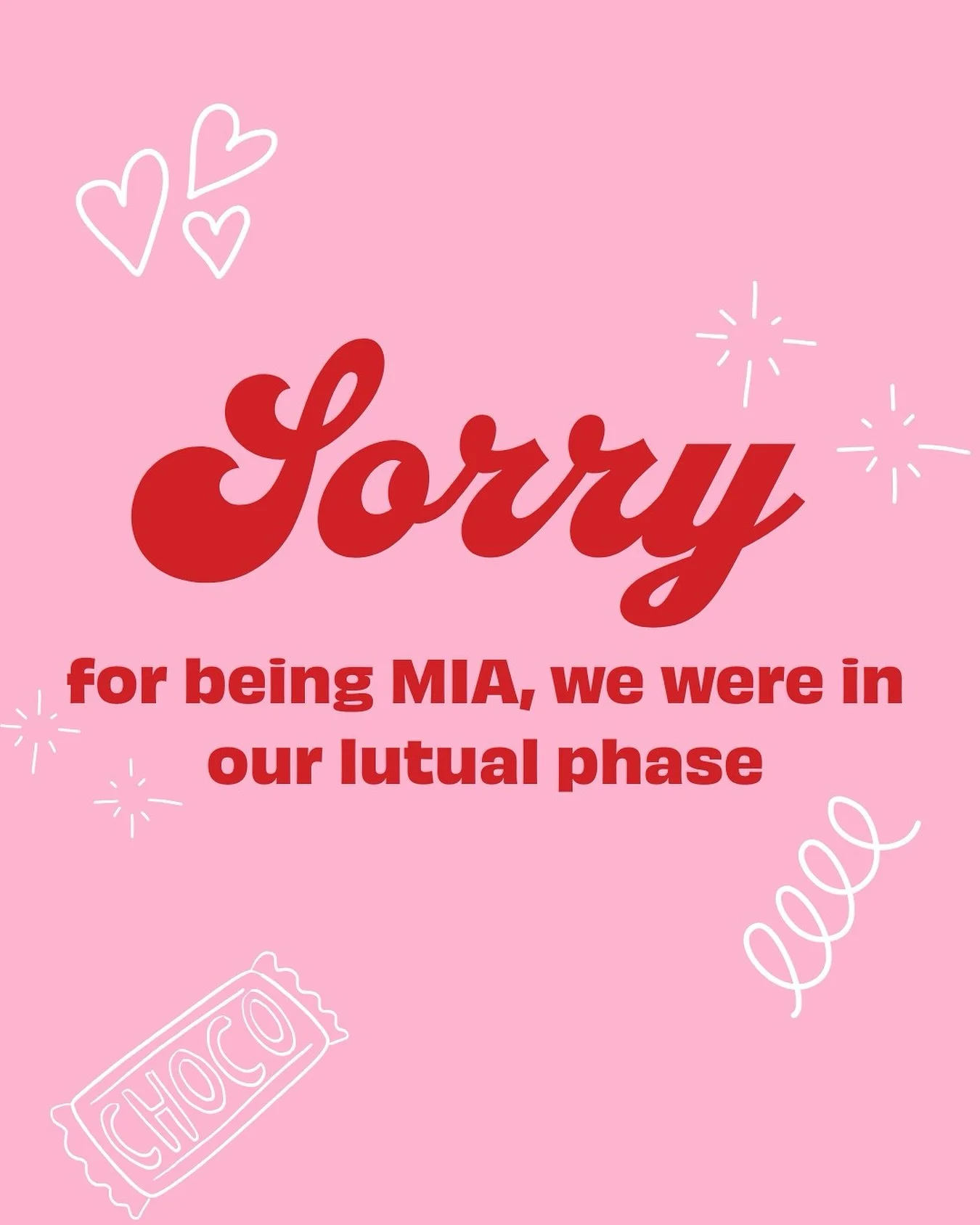 Sorry for the silence-our luteal phase had us deep in rest mode. 

Anyone else feel like the second half of your cycle just wipes you out sometimes? 

The luteal phase is actually the most predictable part of the cycle in terms of length, but emotion