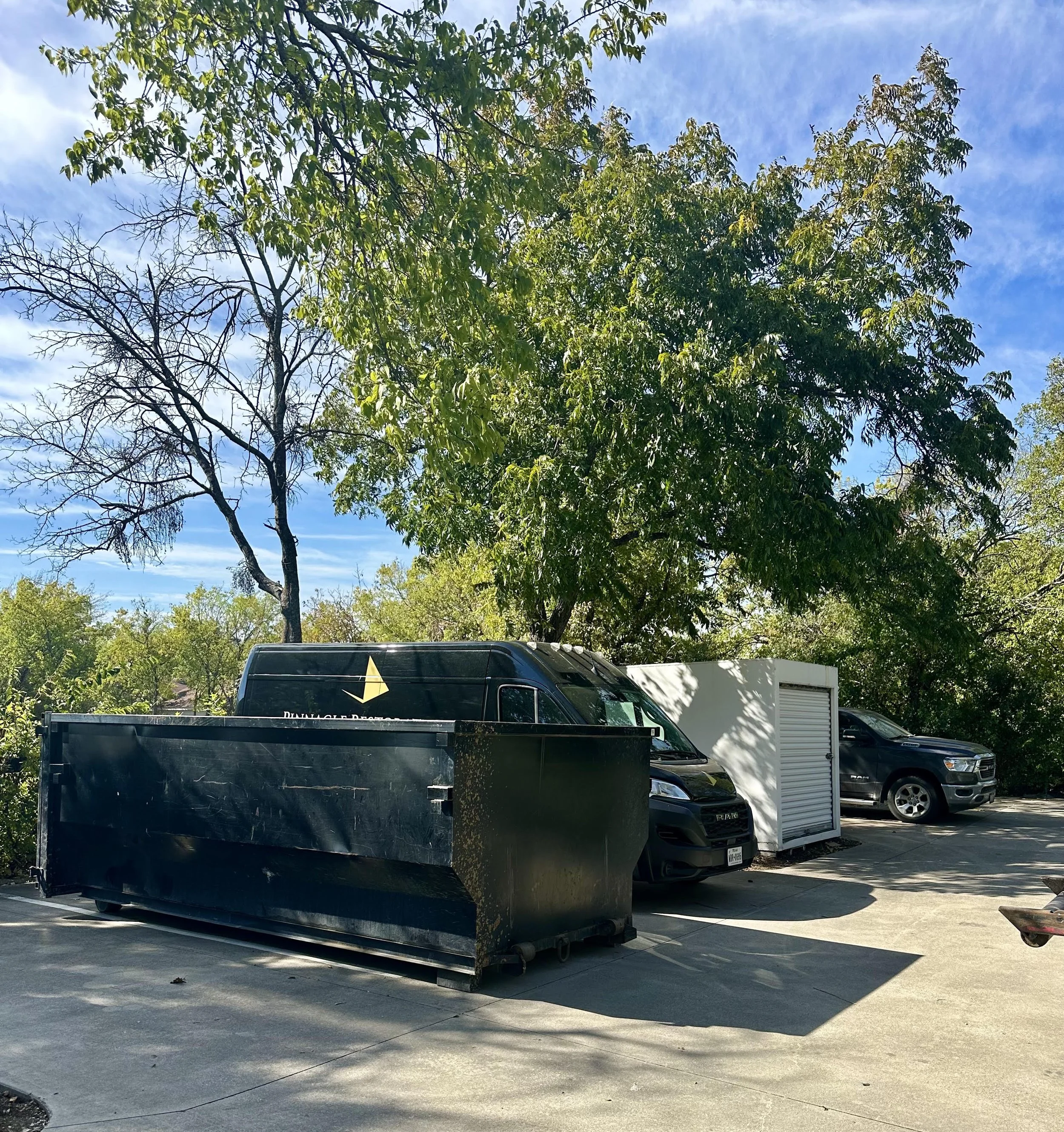 dumpster in cedar hill off beltline road