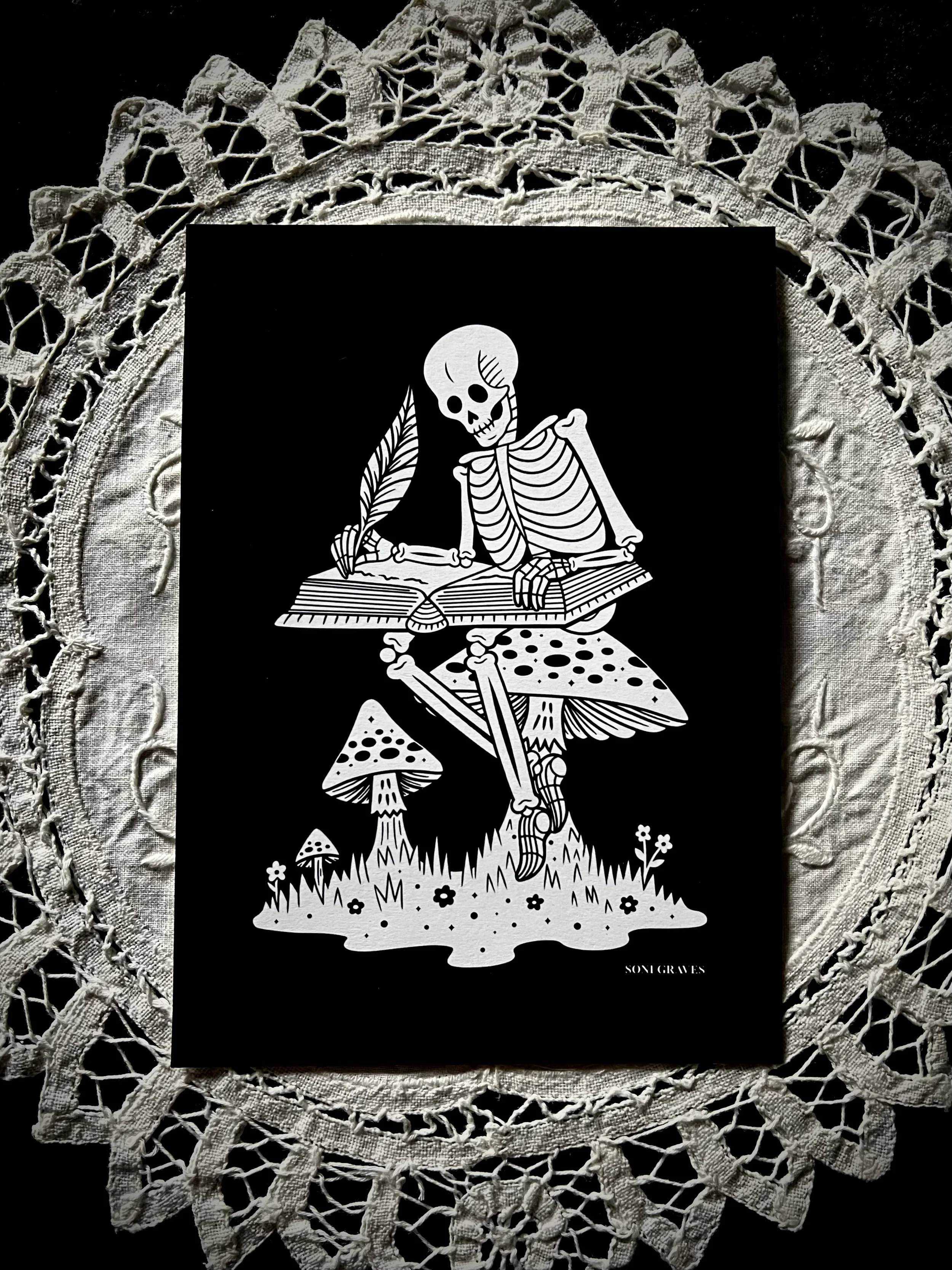 Write Your Story Print, 5x7",Spooky Gothic Dark Academia Art