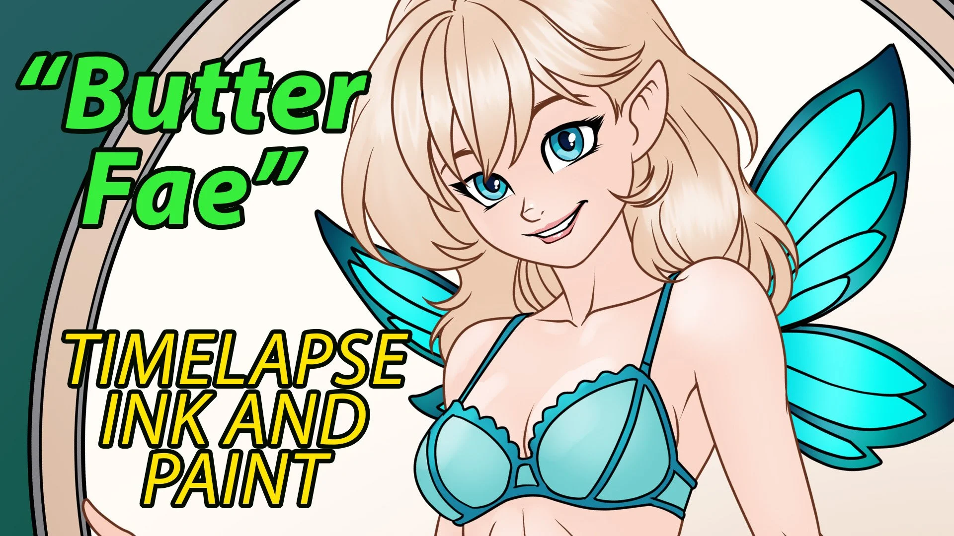 “Butter Fae” Ink and Paint Timelapse