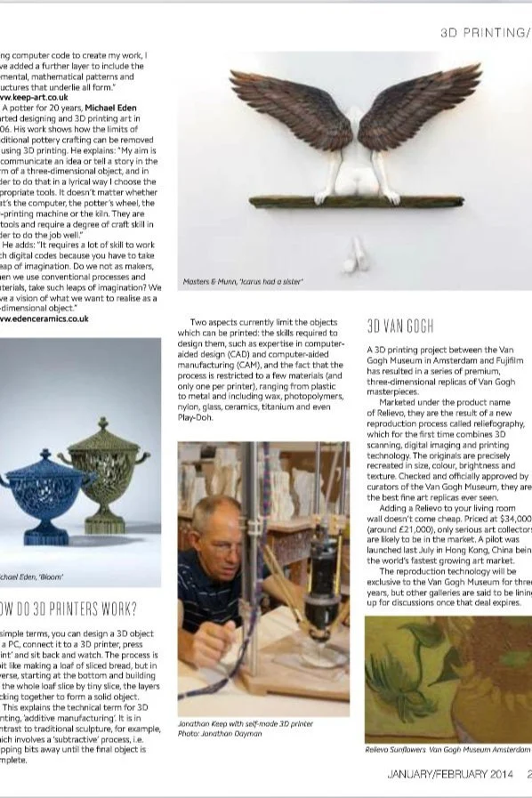 Art Mag - The Future of Art.
Extended feature examining how artists such as Masters & Munn embrace a mixture of state of the art and traditional media to create exciting new work, never before possible.
