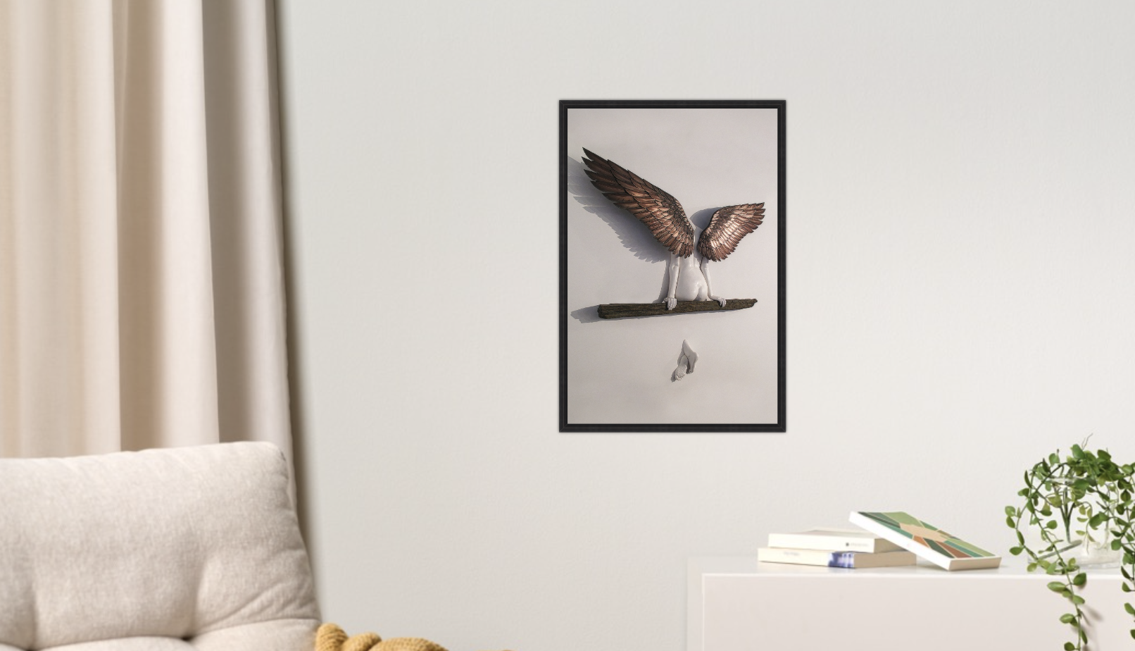 Ready to hang, 'icarus had a sister' (side view) acrylic print