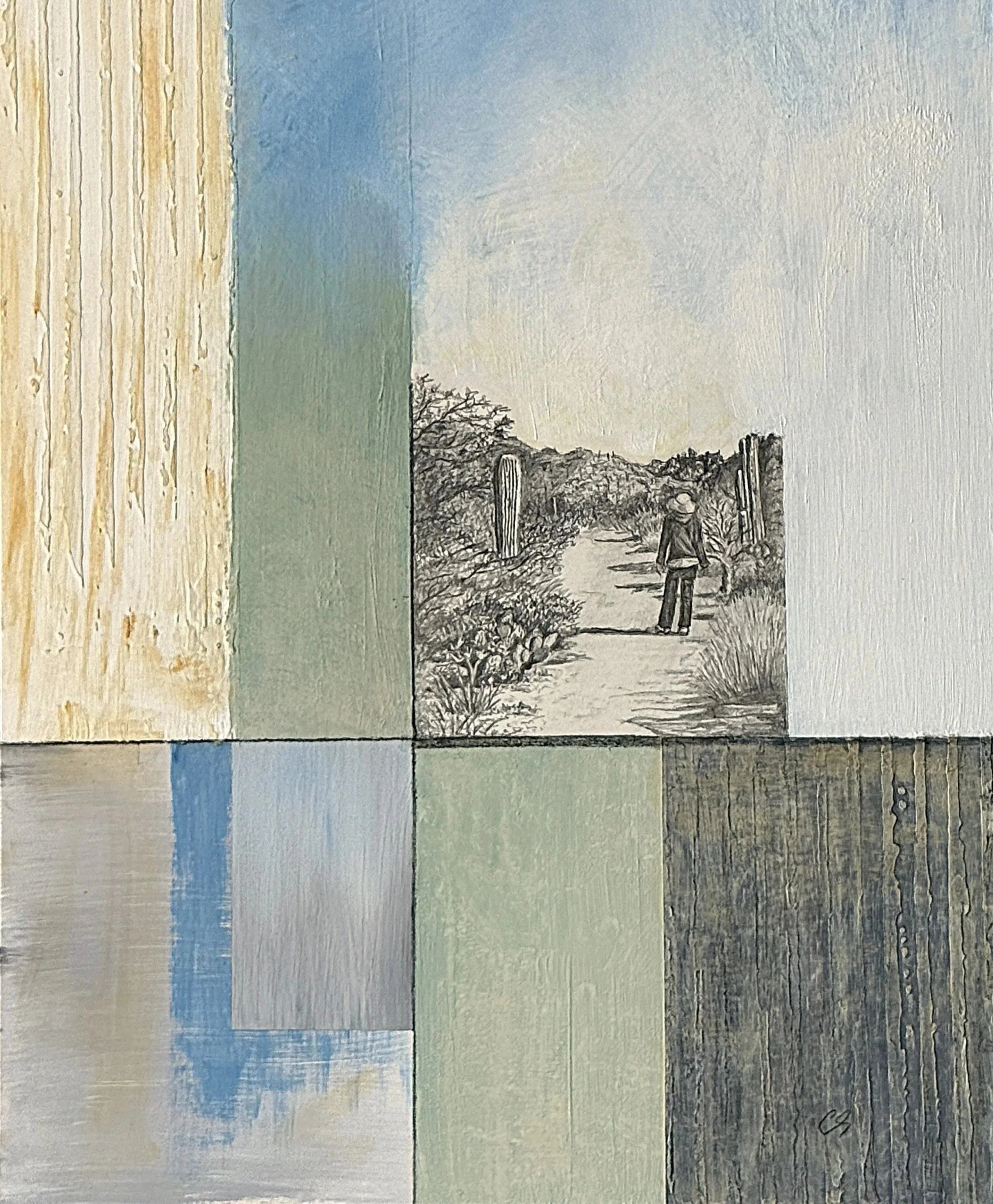 Canyon Calm, 11 x 14, acrylic and graphite, on board