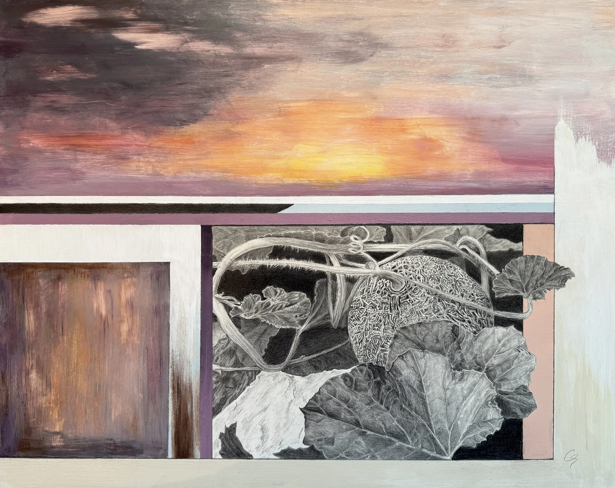 Fruits Of Our Labor, 24 x 16, Graphite, acrylic on board