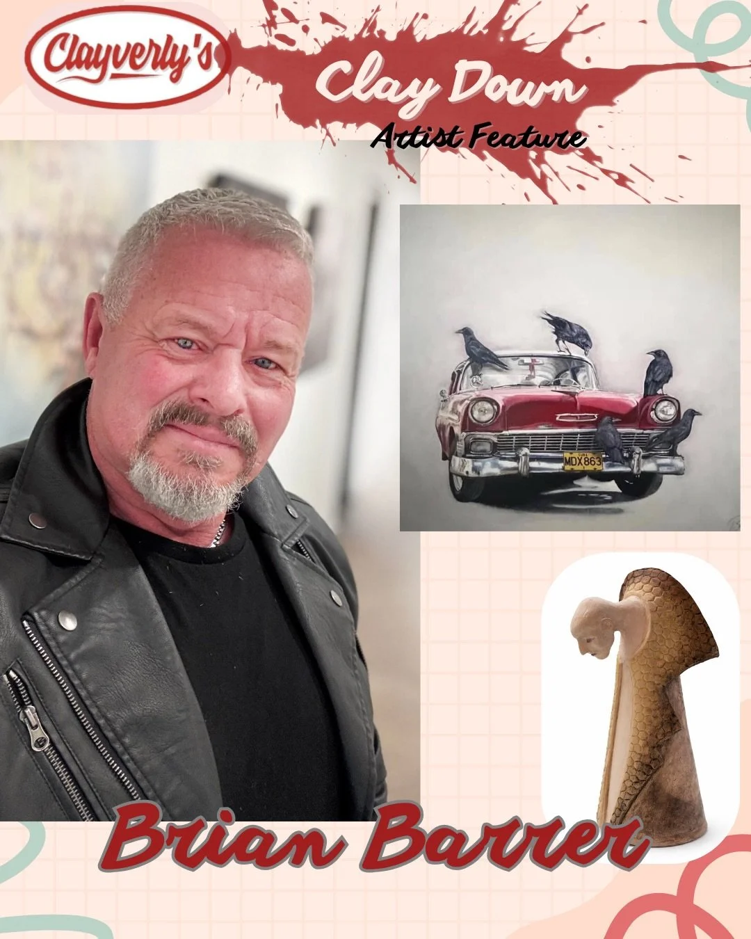 Meet artist Brian Barrer, the winner of our Claydown competition! The resulting exhibition is currently running at Good Atlas North Bay until May 16th.