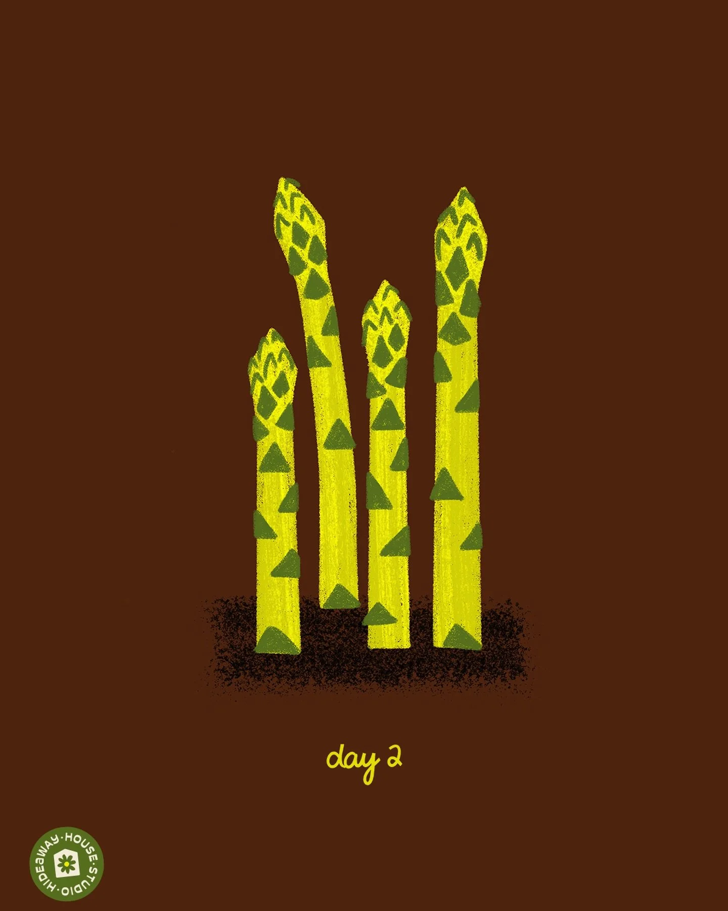 Day 2: Asparagus
It was a weird, foggy, icky day, and I just needed some fluorescent asparagus to brighten it up. Shout out to @traderjoes for providing the inspiration. 

Thinking I&rsquo;m going to move through these days alphabetically&hellip;

#1