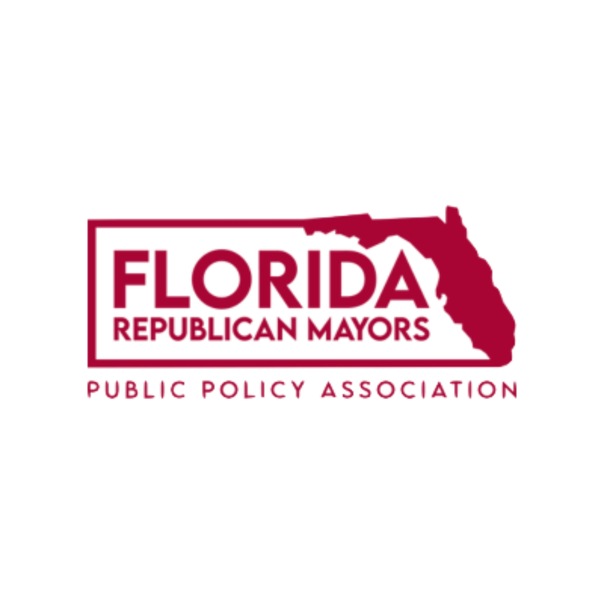 Map outline of Florida with text overlay reading "Florida Republican Mayors Public Policy Association".