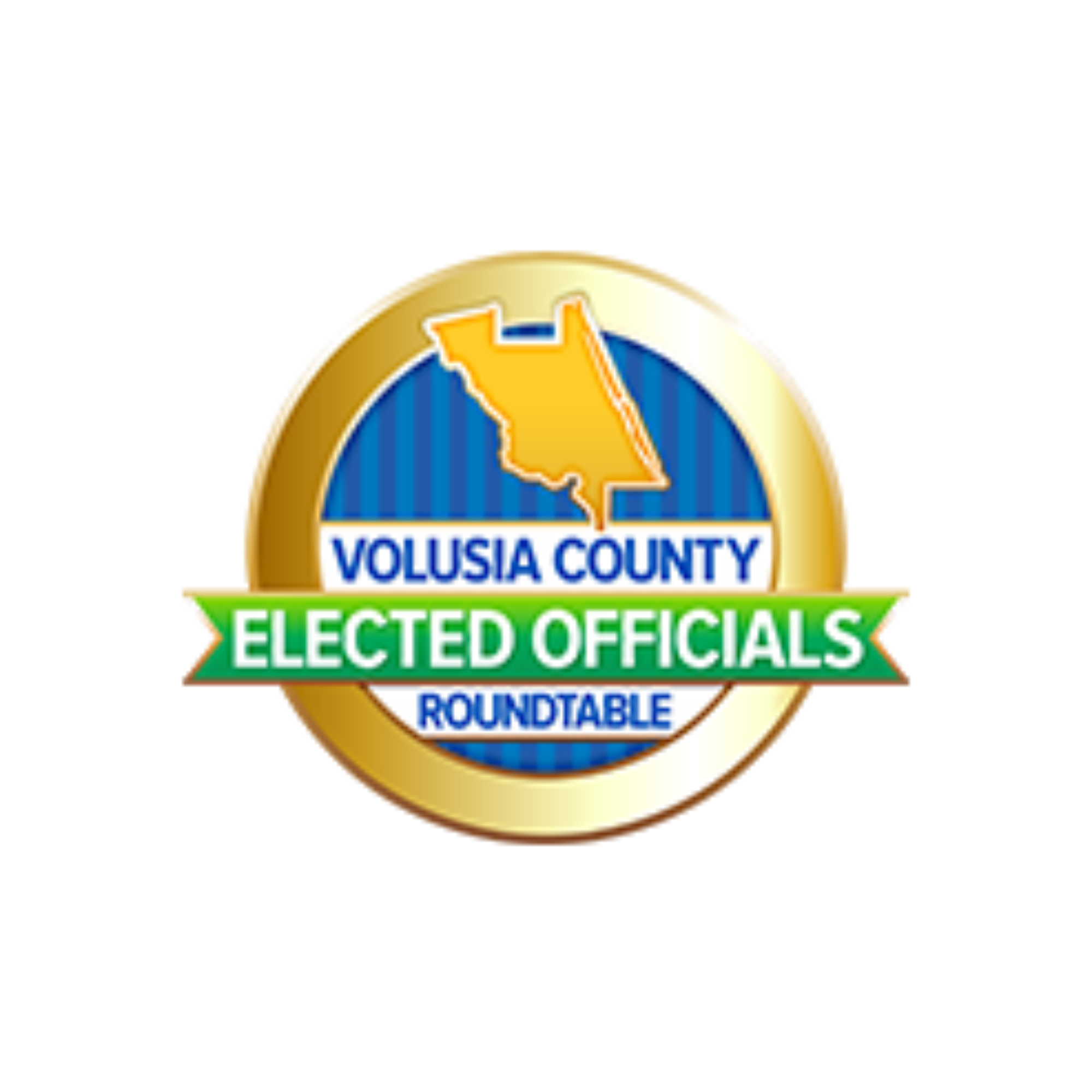 Seal with California outline and text, indicating Volusia County Election Officials and Polling Place.