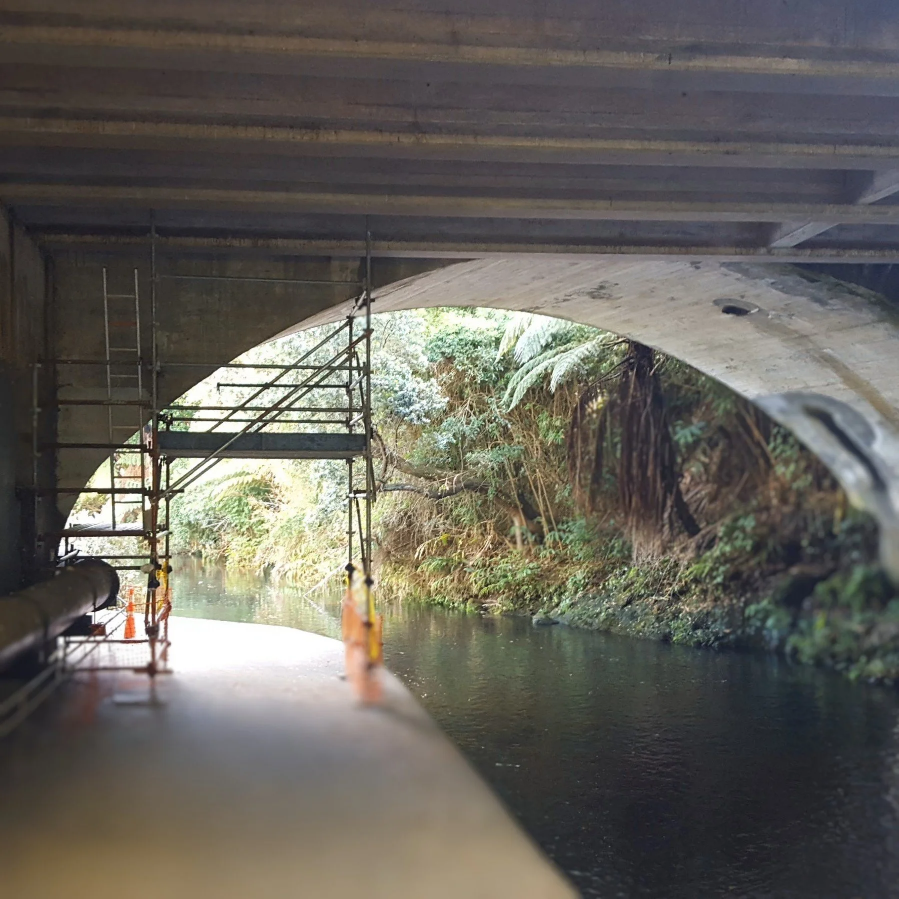 Concrete bridge repairs.