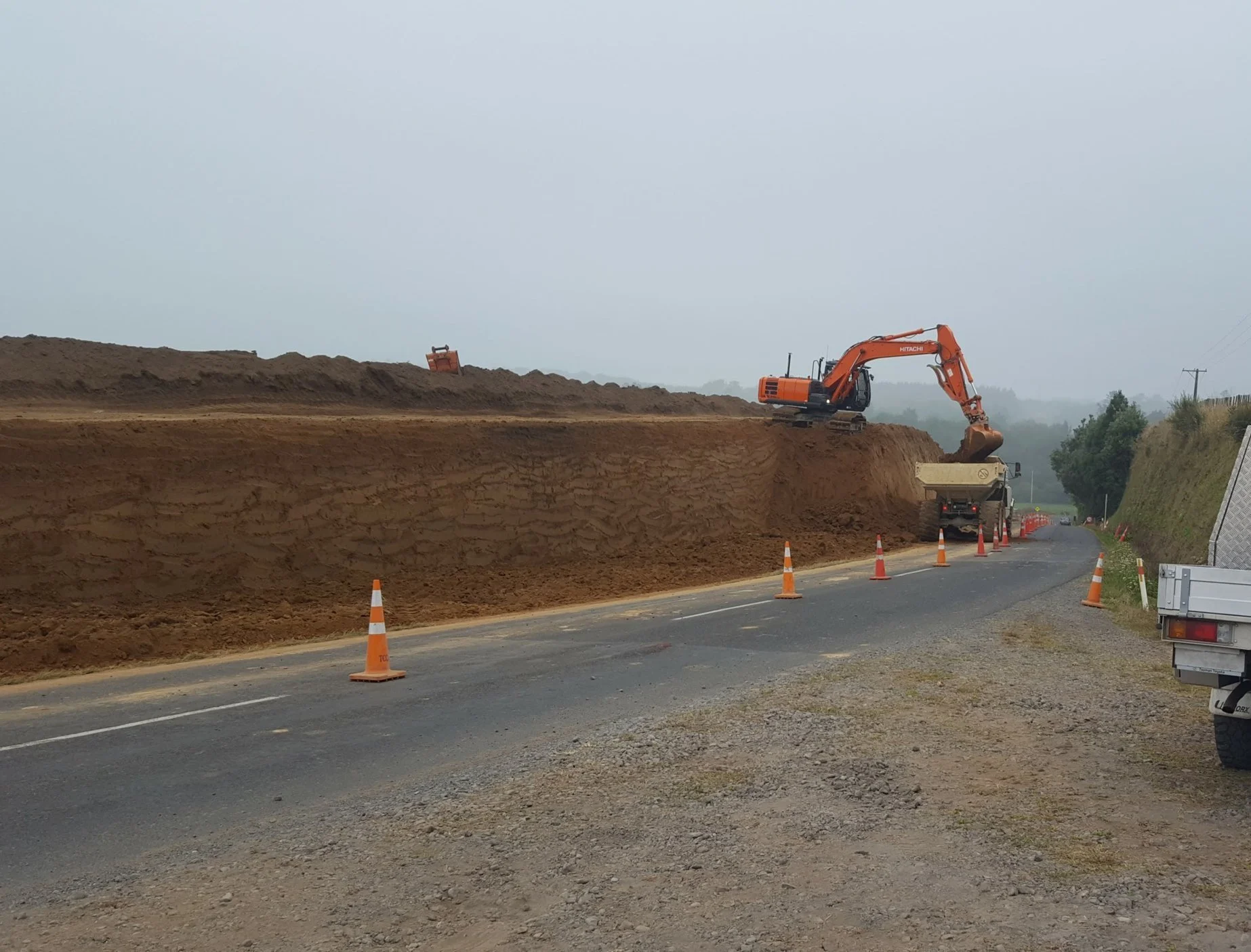Road Construction Widening Bulk earthworks