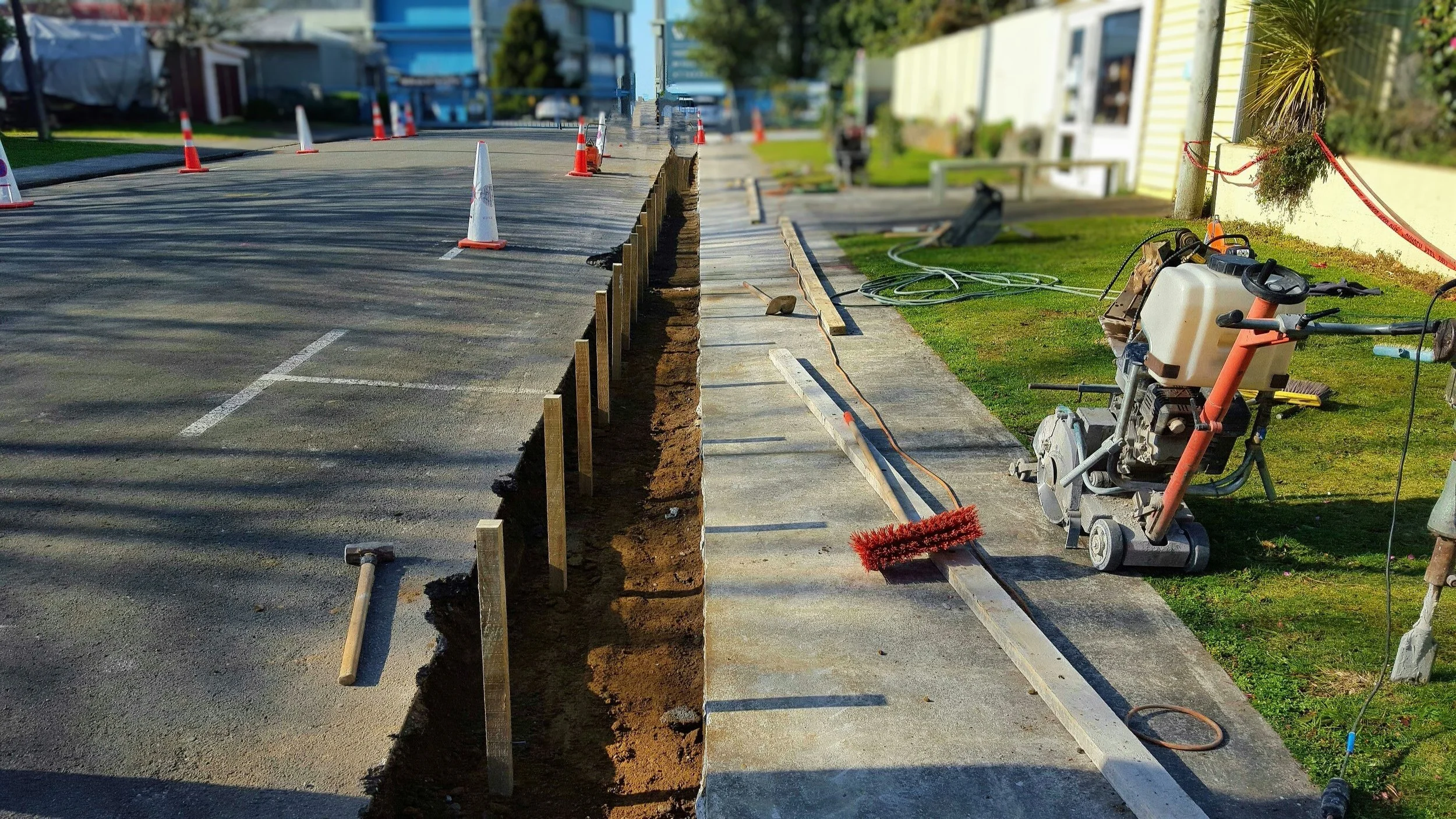 Kerb and channel and footpath replacement.