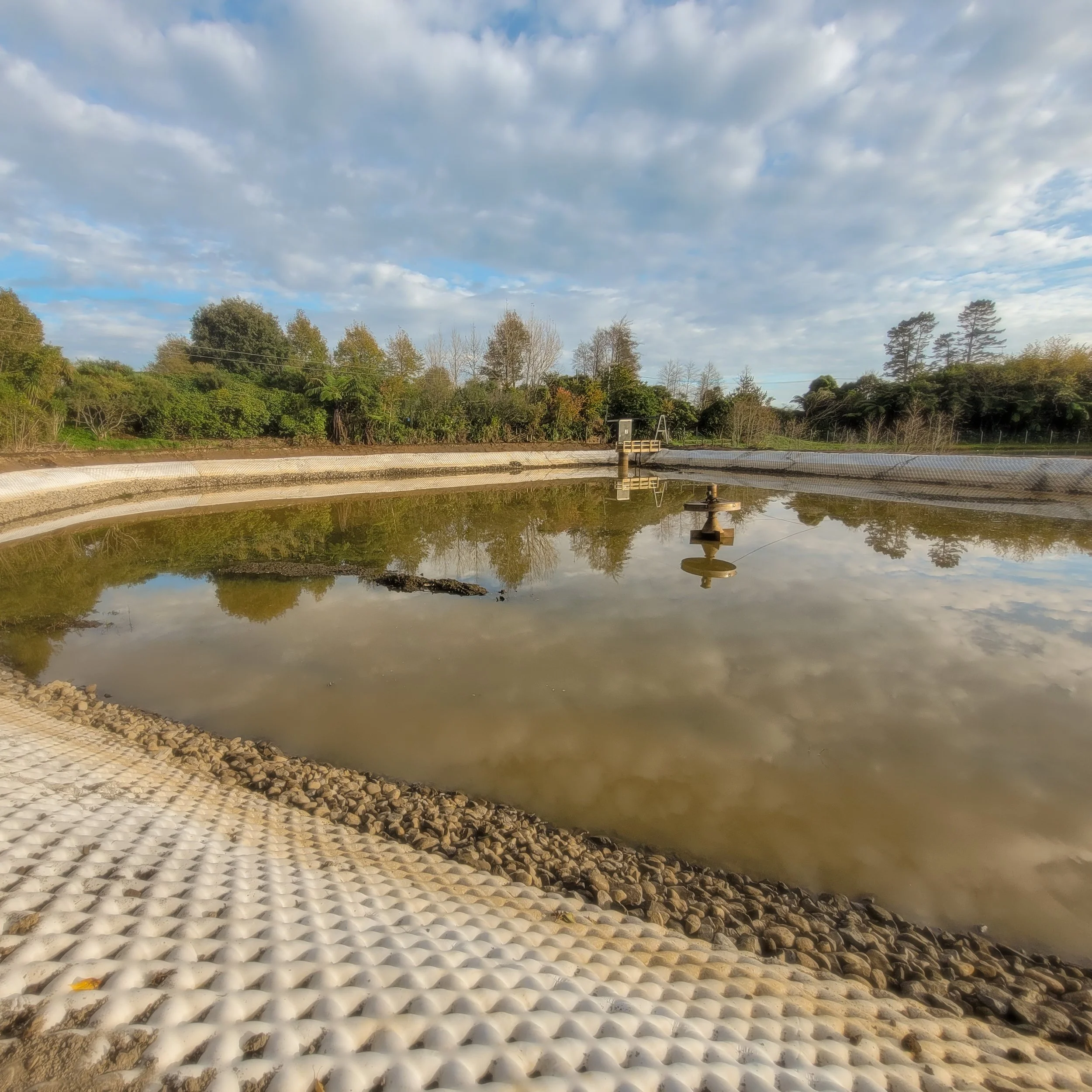 Wastewater Treatment Plant Pond Wave Band Replacement. 