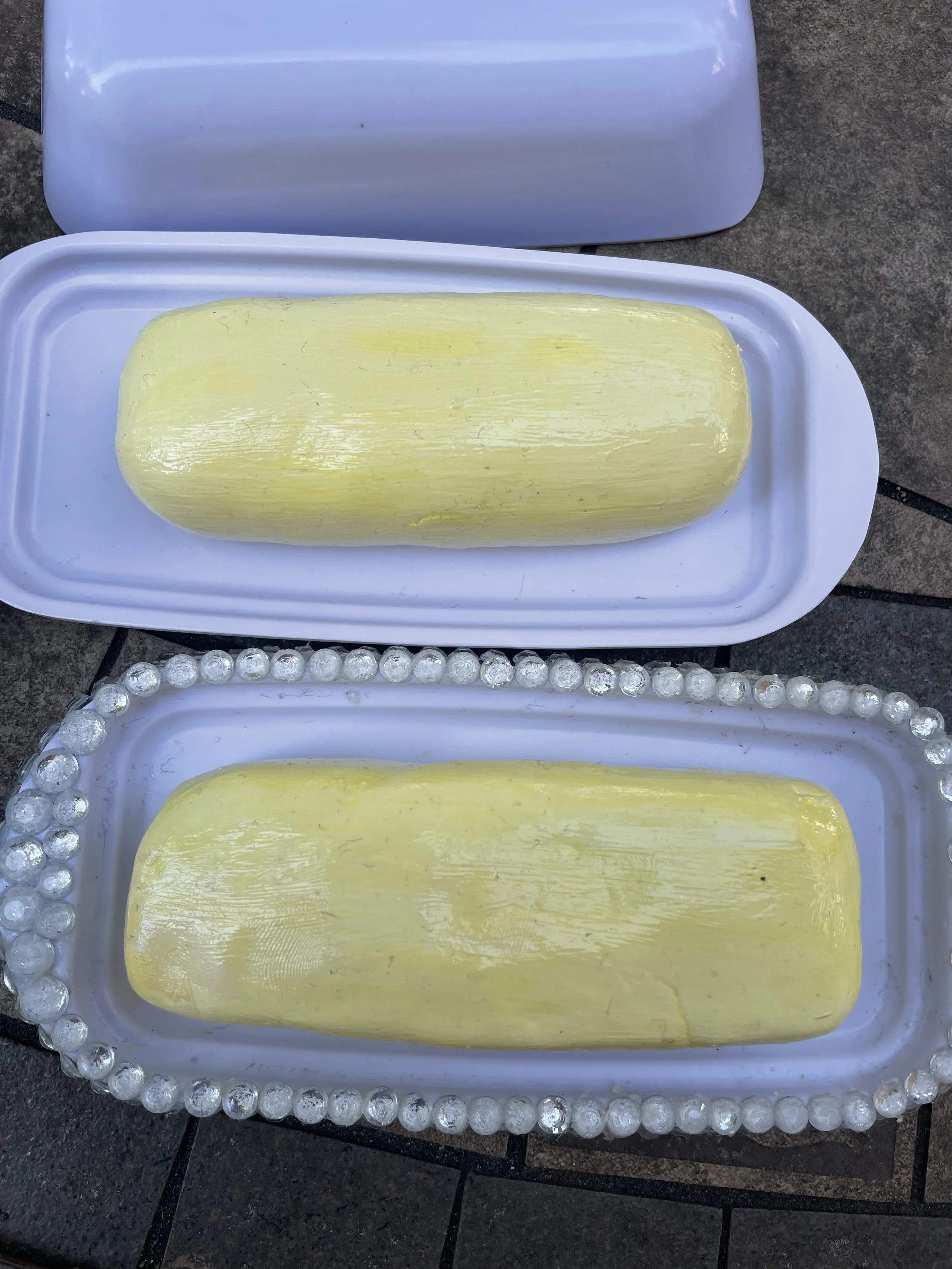 Top Down Close Up of Butter Sticks