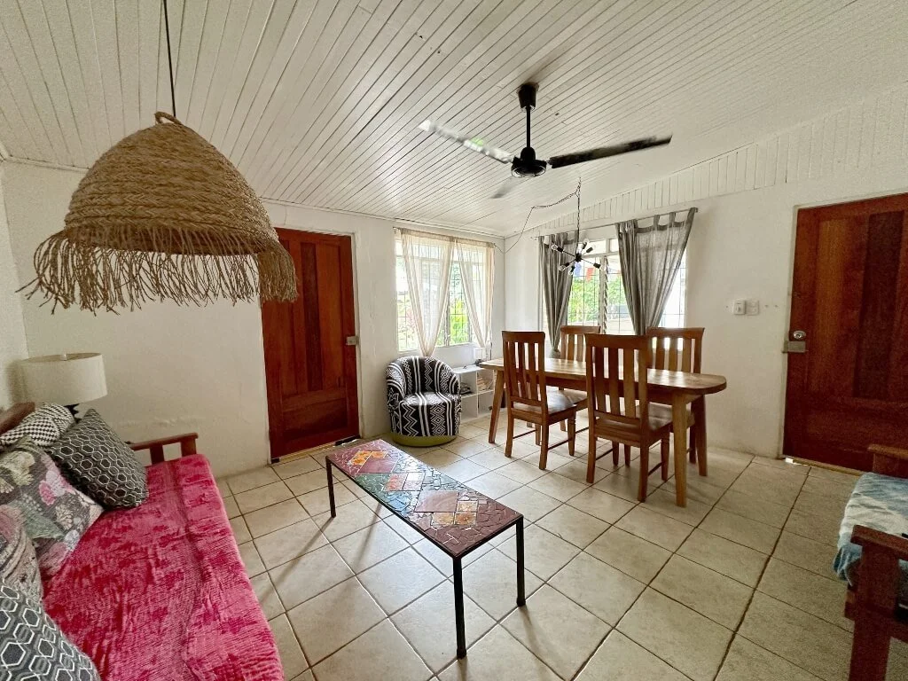 Nosara beach house Garza living room kitchen