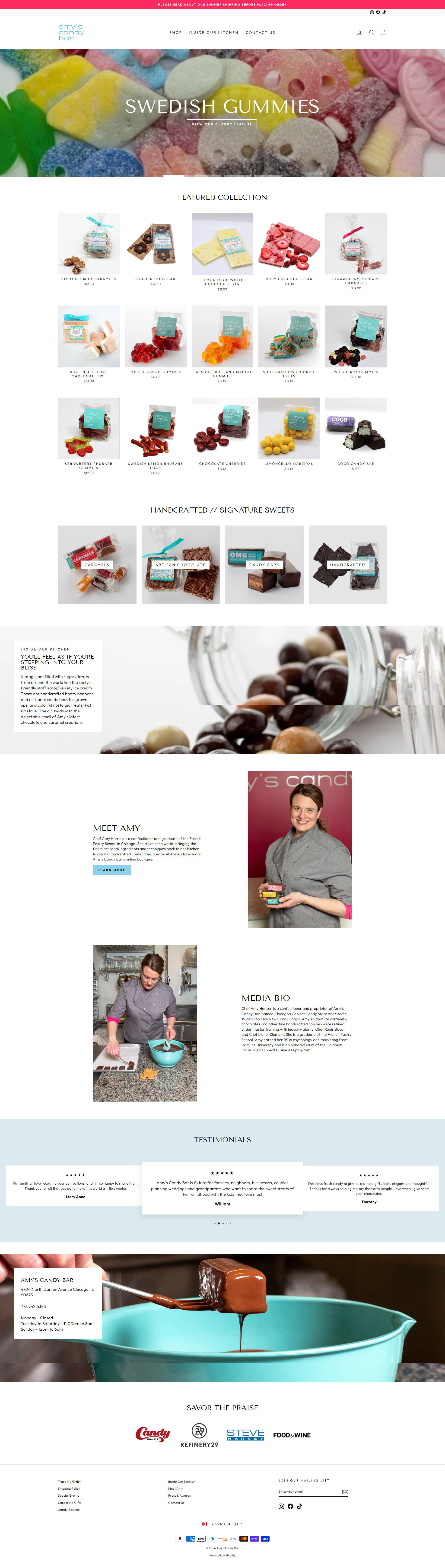 Amy's Candy Bar