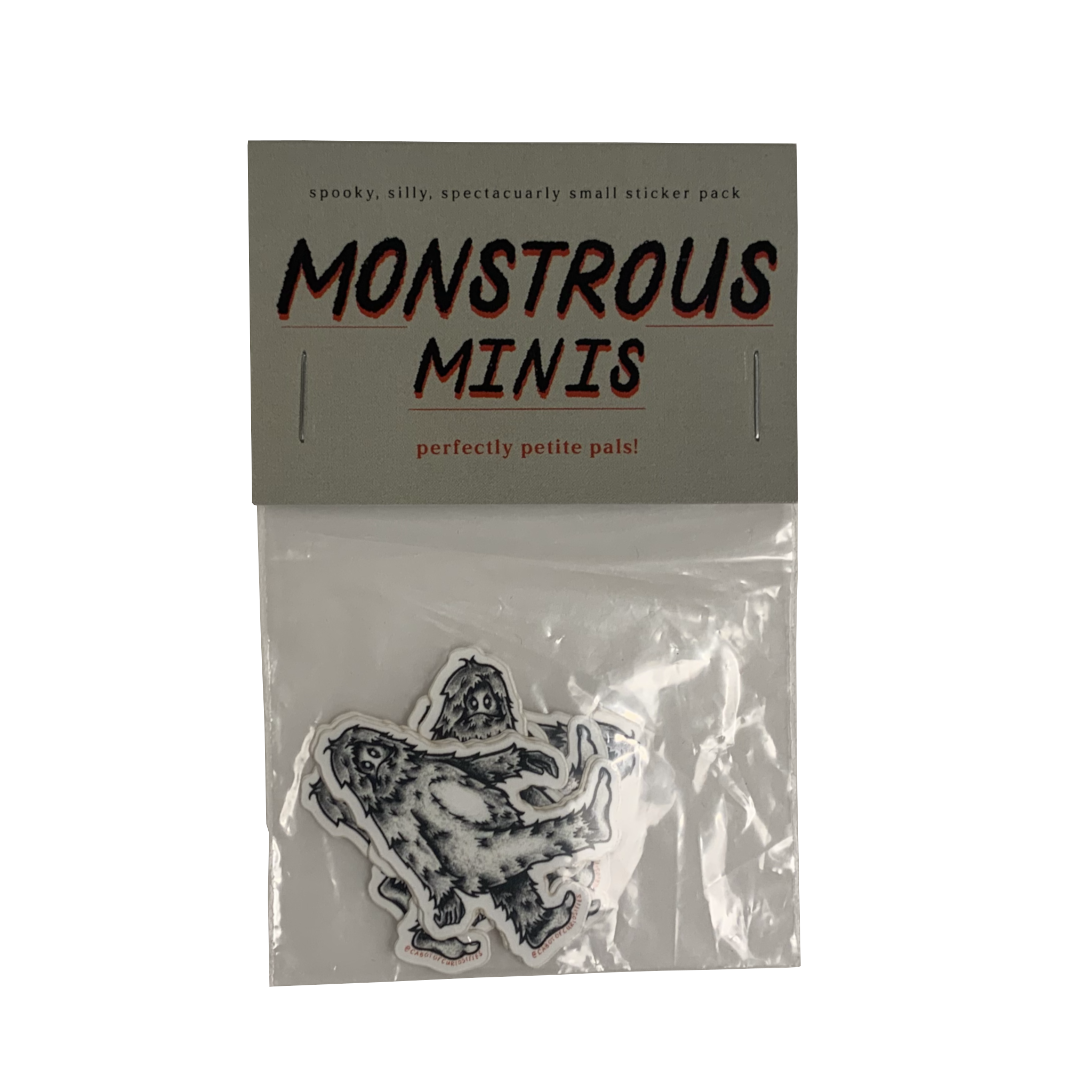 Monstrous Minis Sticker Pack - Bigfoot