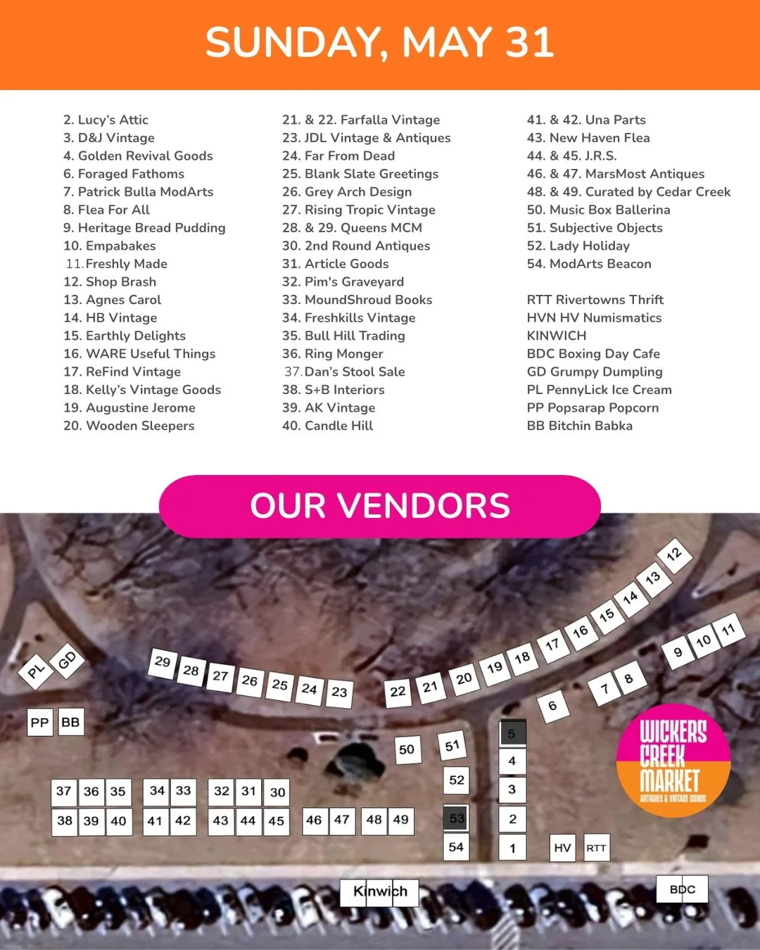 Vendor Map is here!

Start plotting your route - curated vendors, vintage treasures, antiques, furniture, art, fashion, collectibles, and more await along the Hudson River waterfront.

Plan your visit, bring a friend, and come early for the best find