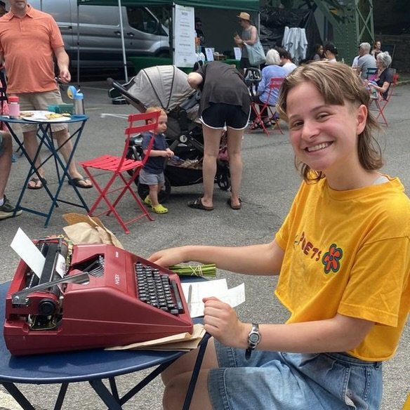 Rivertowns poet-on-the-fly Julia Gardner will be at WCM tomorrow to dash off poems based on your prompts on her manual typewriter.&nbsp; 

Let her write about your favorite finds or what you like to collect.&nbsp; Or why you love vintage.&nbsp; Give 