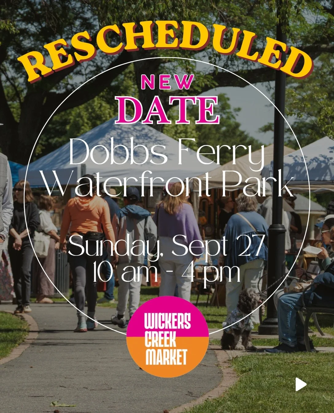 ☀️NEW DATE☀️
Come spend your Sunday on the with us in Dobbs Ferry!

Sunday, September 27
Dobbs Ferry Waterfront Park
10 am - 4 pm

What to expect at Wickers Creek Market:

* 50 curated vintage + antique vendors
* Food, coffee &amp; flowers
* Live mus