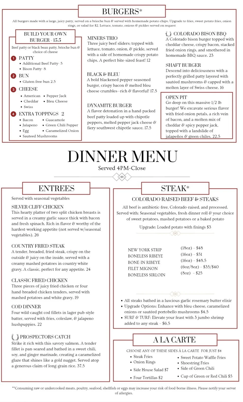 Tony's Steak & Tavern Burgers & Dinner Menu.JPG