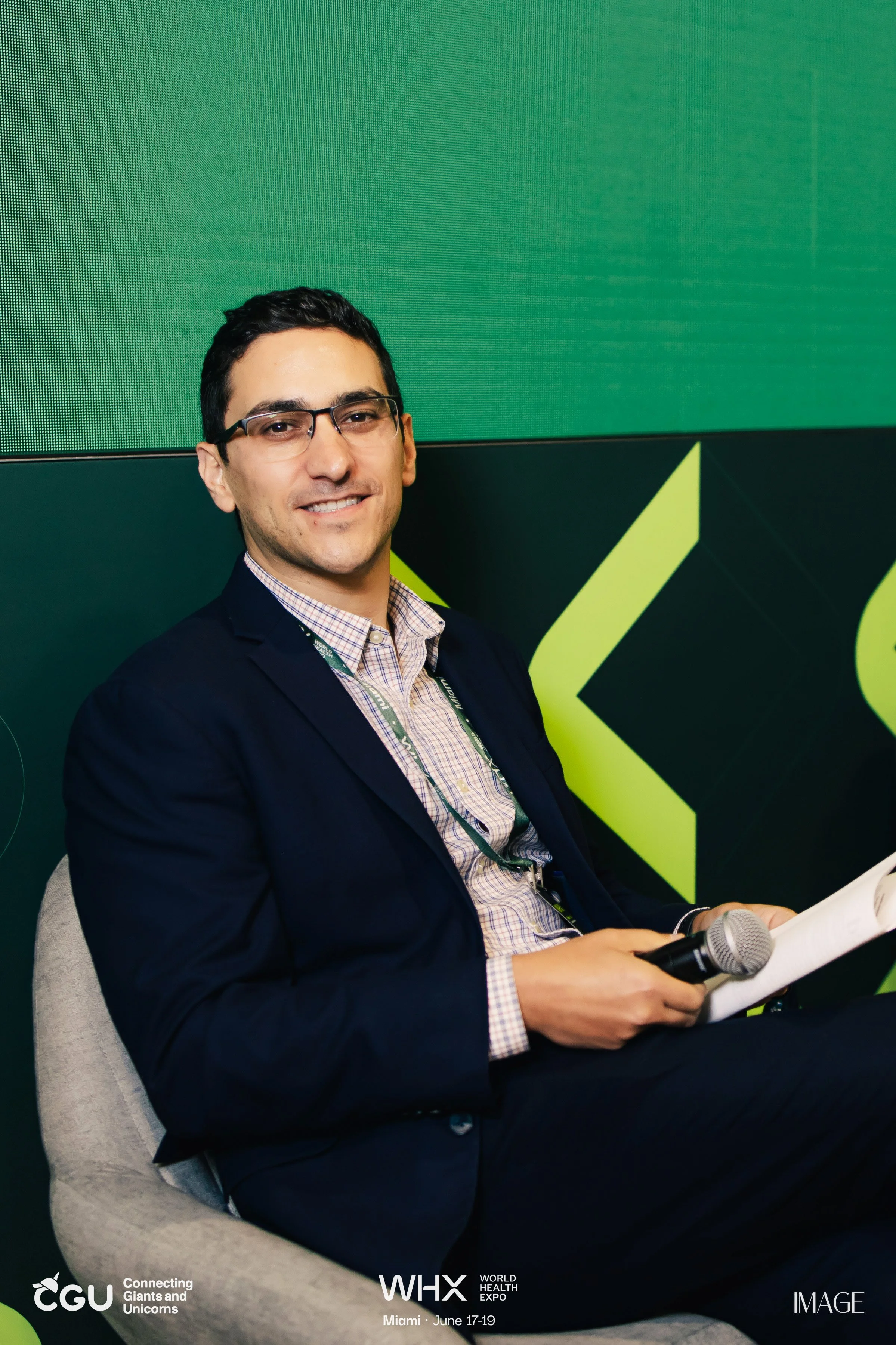 Dr. Oren Mechanic presenting AI research and medical advancements at the World Health Expo in Miami, June 17-19.
