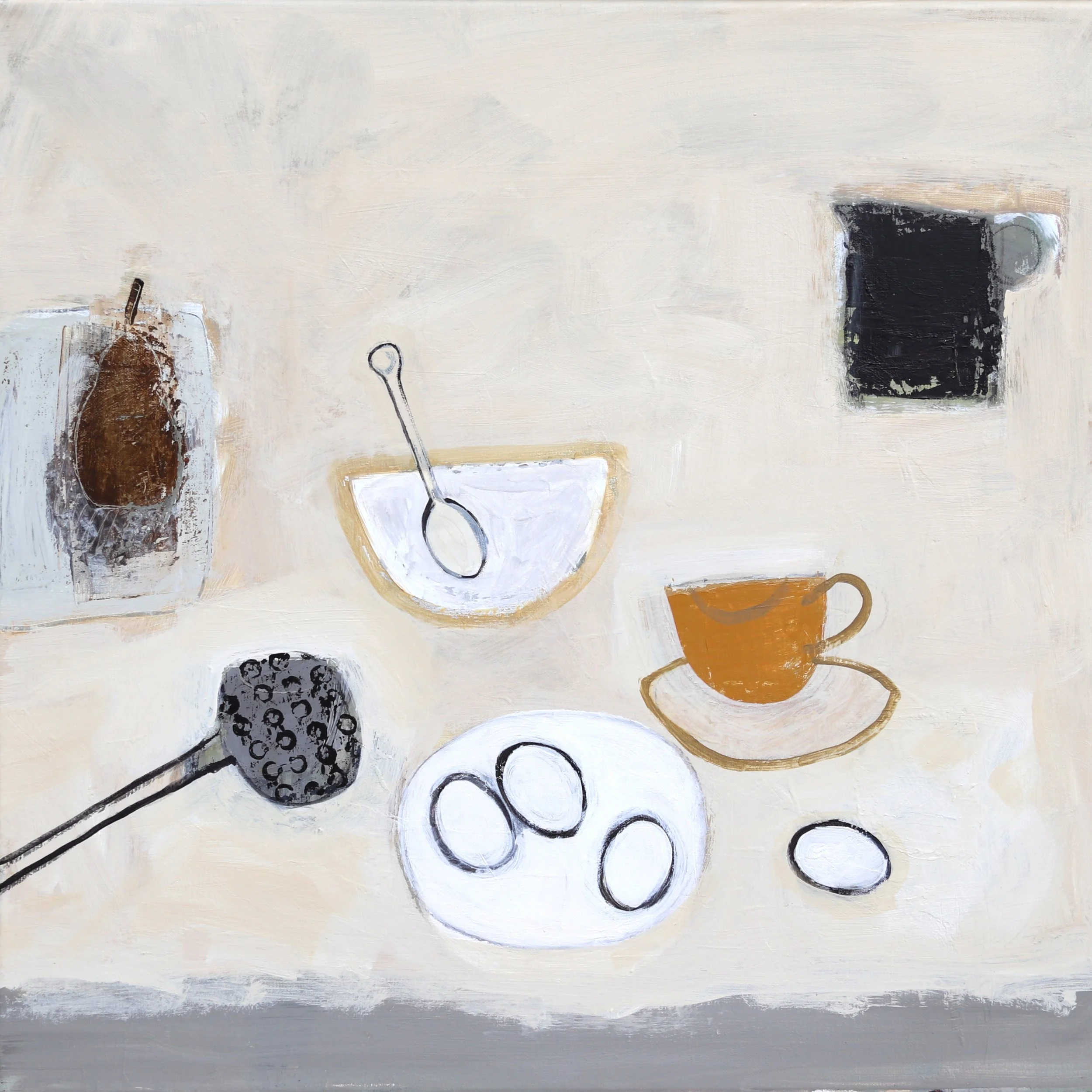 Sunday Breakfast - 60 x 60cm - acrylic on linen - available from Prince and Pilgrim