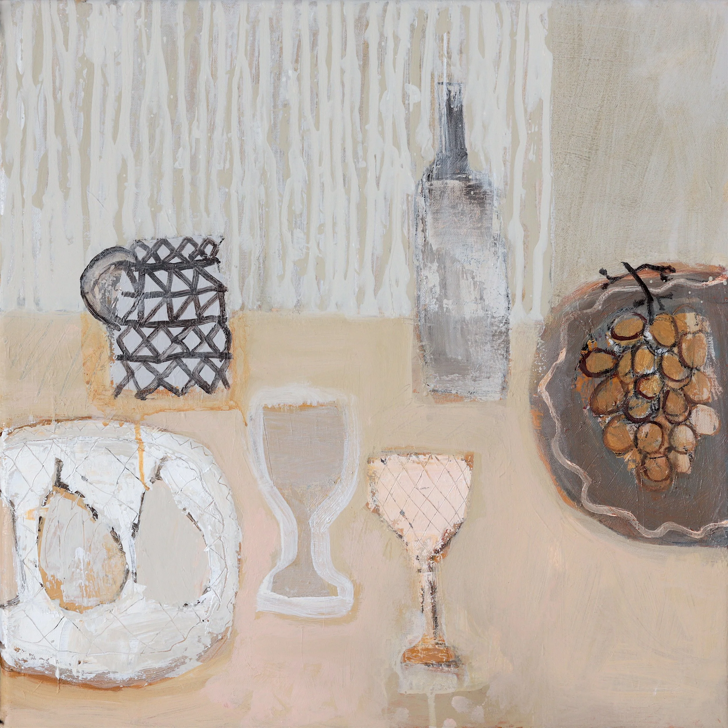 Soft November Rain - 60 x 60cm - Acrylic on linen -  🔴 Thompson`s Gallery Alderburgh