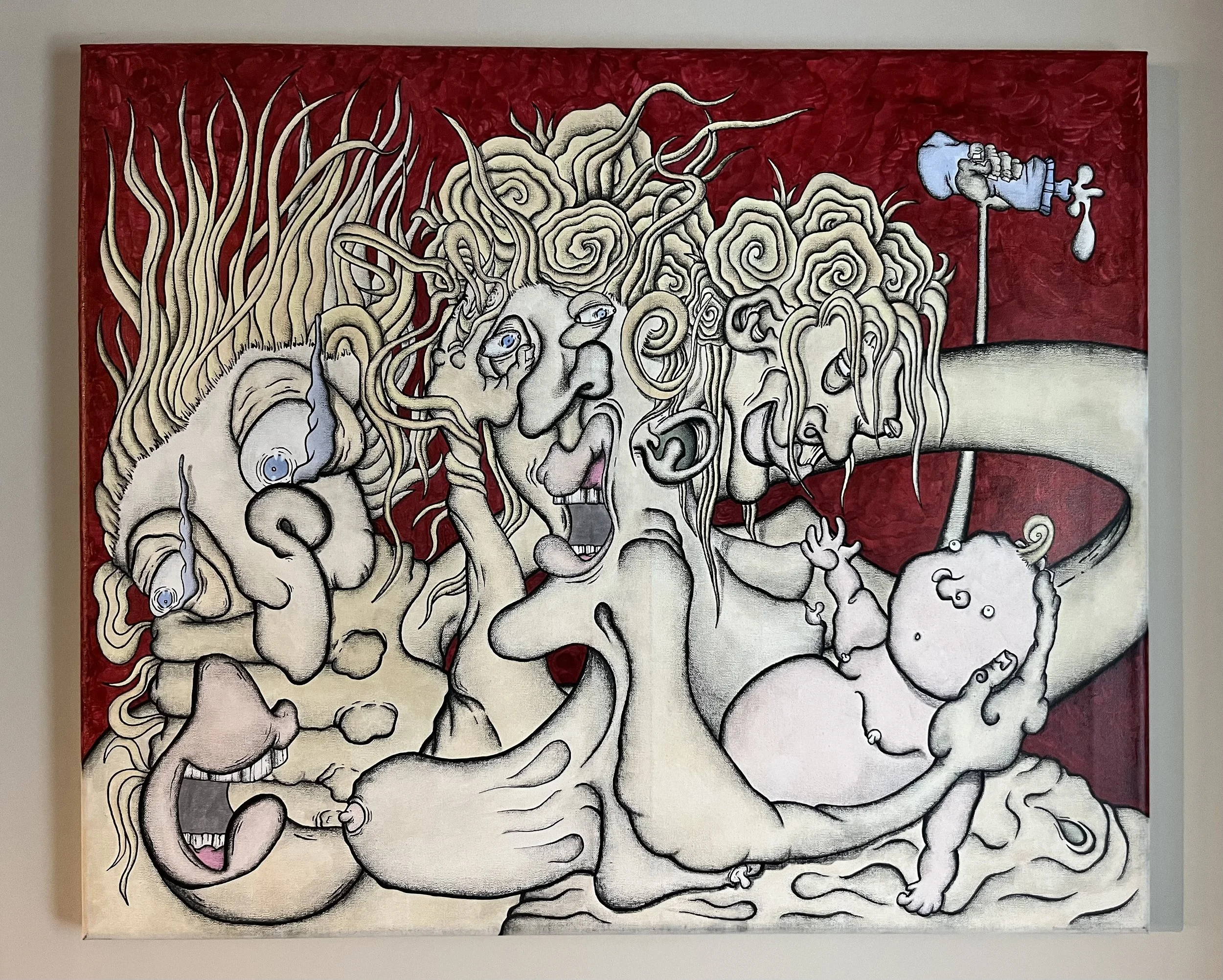 Acrylic, Ink, Colored Pencil on Canvas
12 x 24 inches