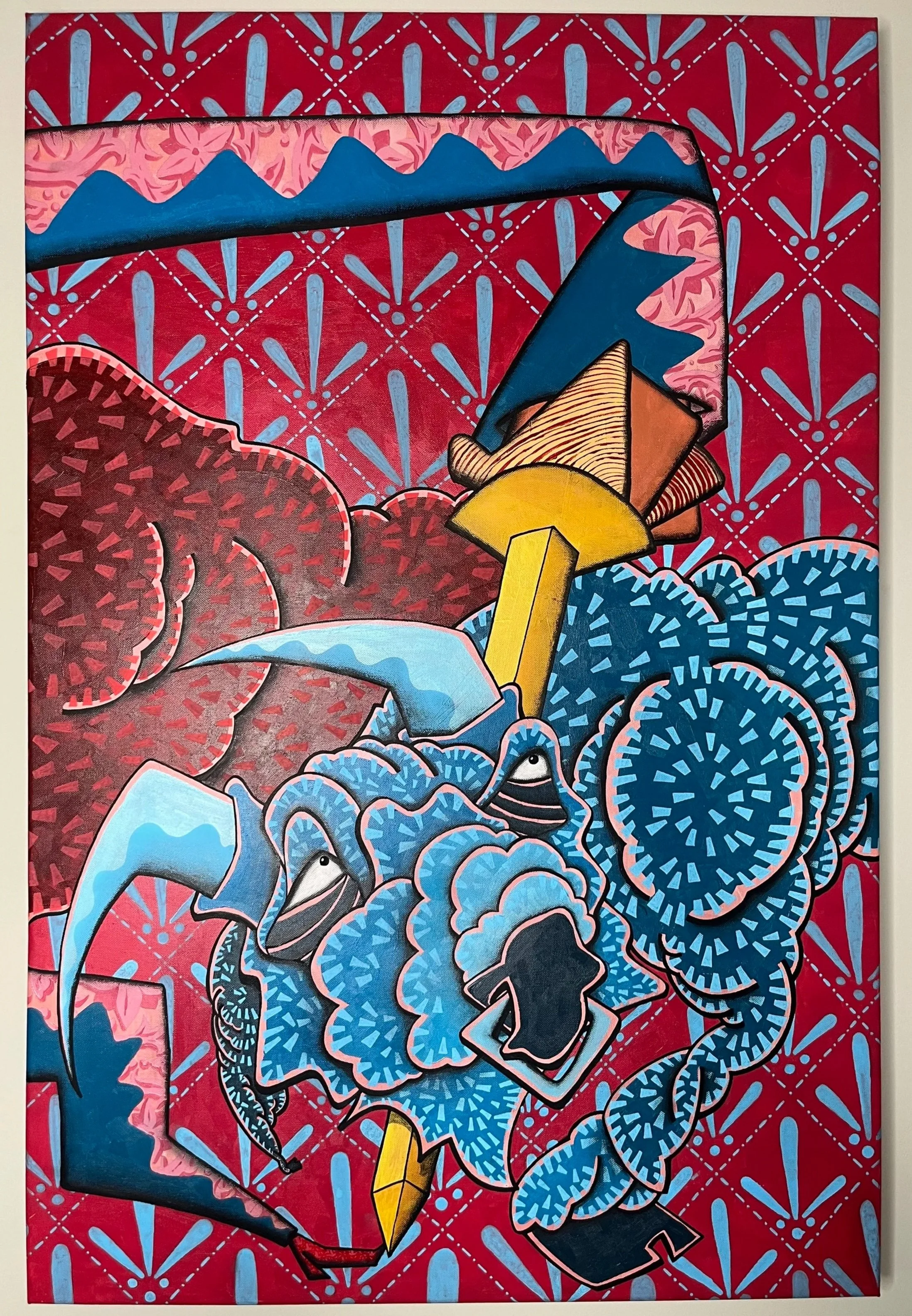 Acrylic and Colored Pencil on Canvas
24 x 36 inches