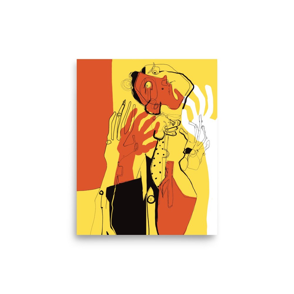 Original art for your wall. Goes well with any plants or furniture.
