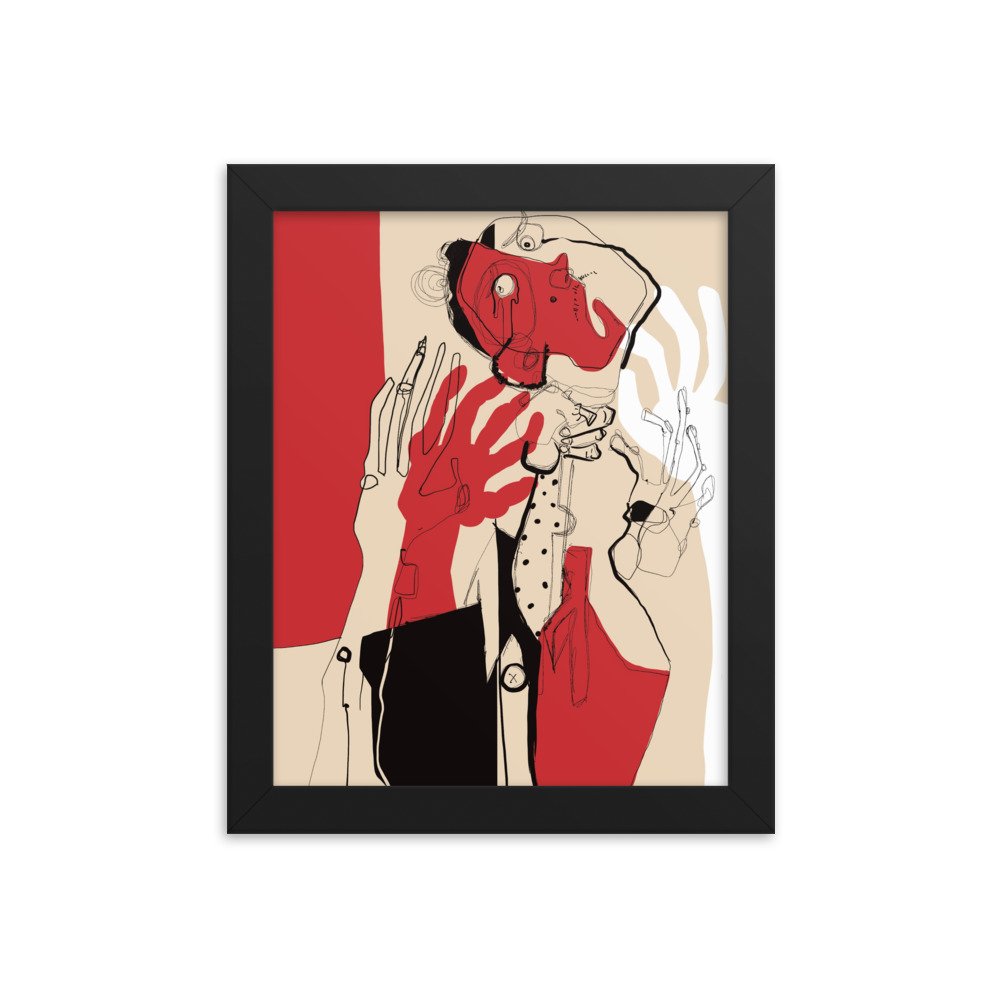 Original art for your wall. Goes well with any plants or furniture.