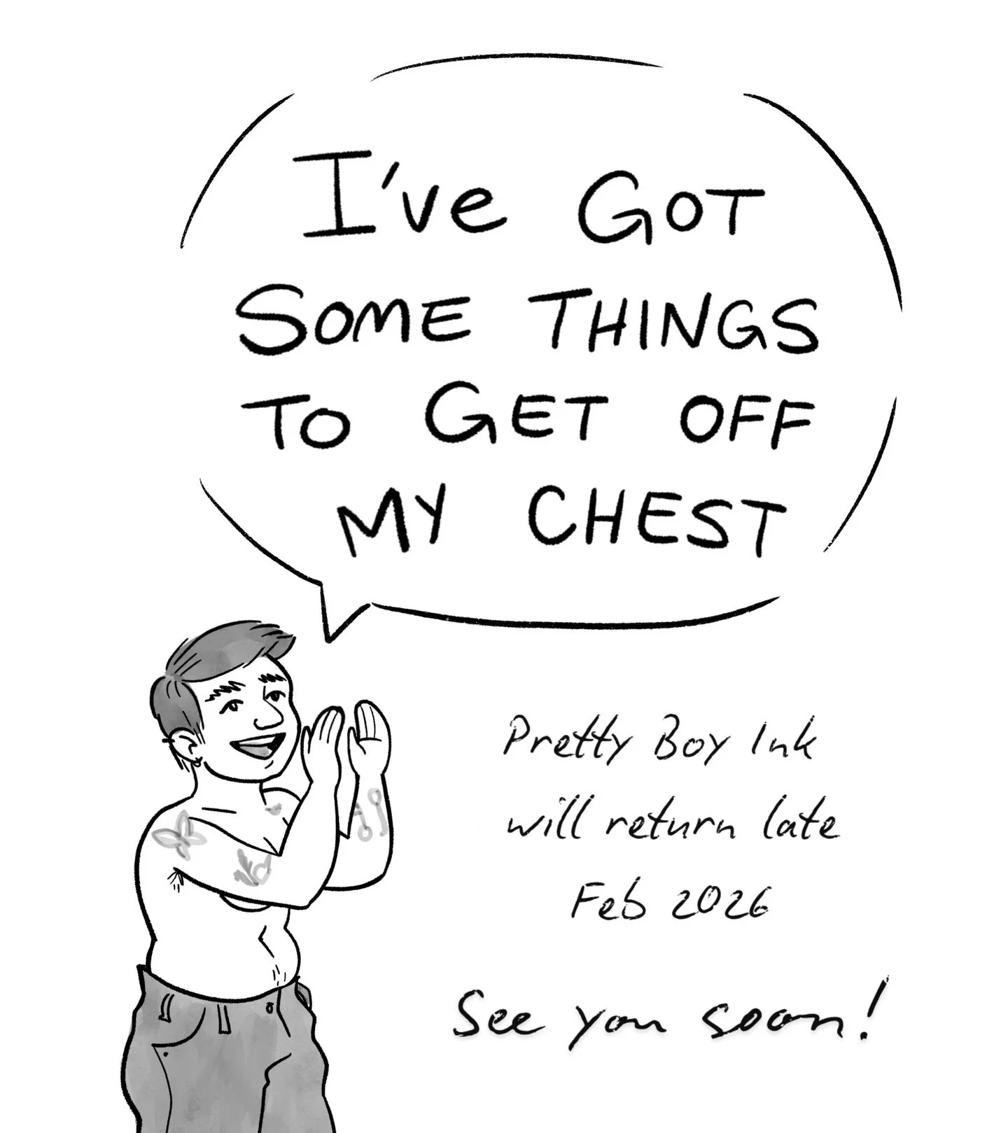 ✨OUT OF STUDIO 1/16-2/20 ✨ Hi friends! Just wanted to let you know that I&rsquo;ll be unavailable for the next month as I receive and recover from gender-affirming care! It&rsquo;s been a long time coming and I feel so grateful for the support and lo