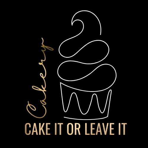 Neon sign of a cupcake with swirled frosting and the text 'Cake it or Leave it' and 'Absolutely' written beside it.