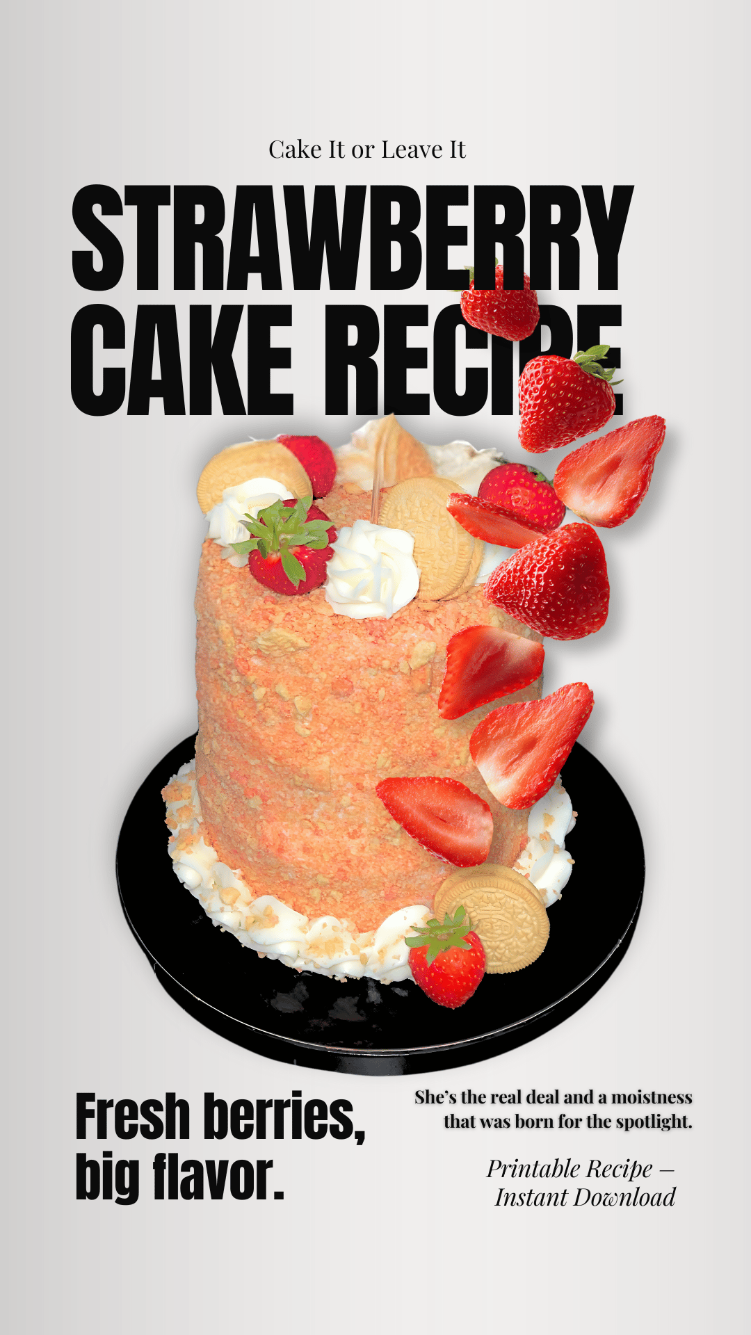 Strawberry Cake  Recipe