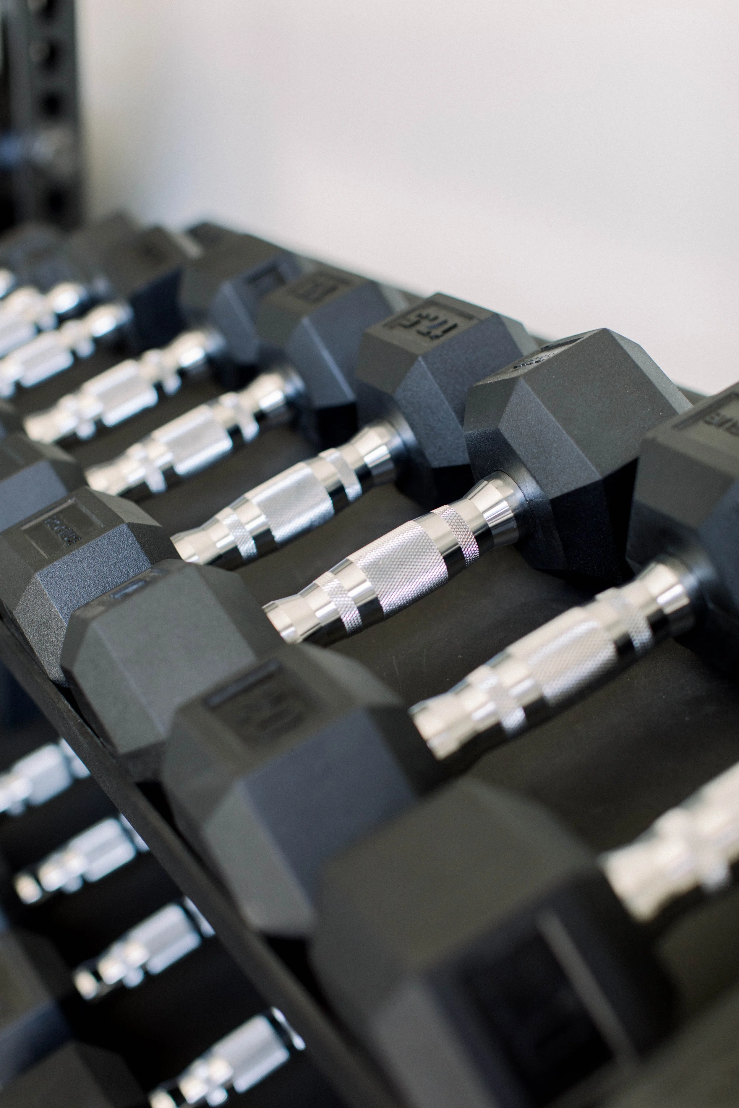 Free weights for strength training at Bella Benjamin Physical Therapy Clinic in Central Phoenix and Scottsdale in AZ for Pelvic Floor and Personal Training